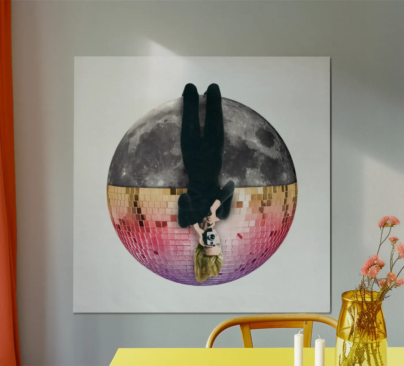 Disco moon poster van Sammy Slabbinck
