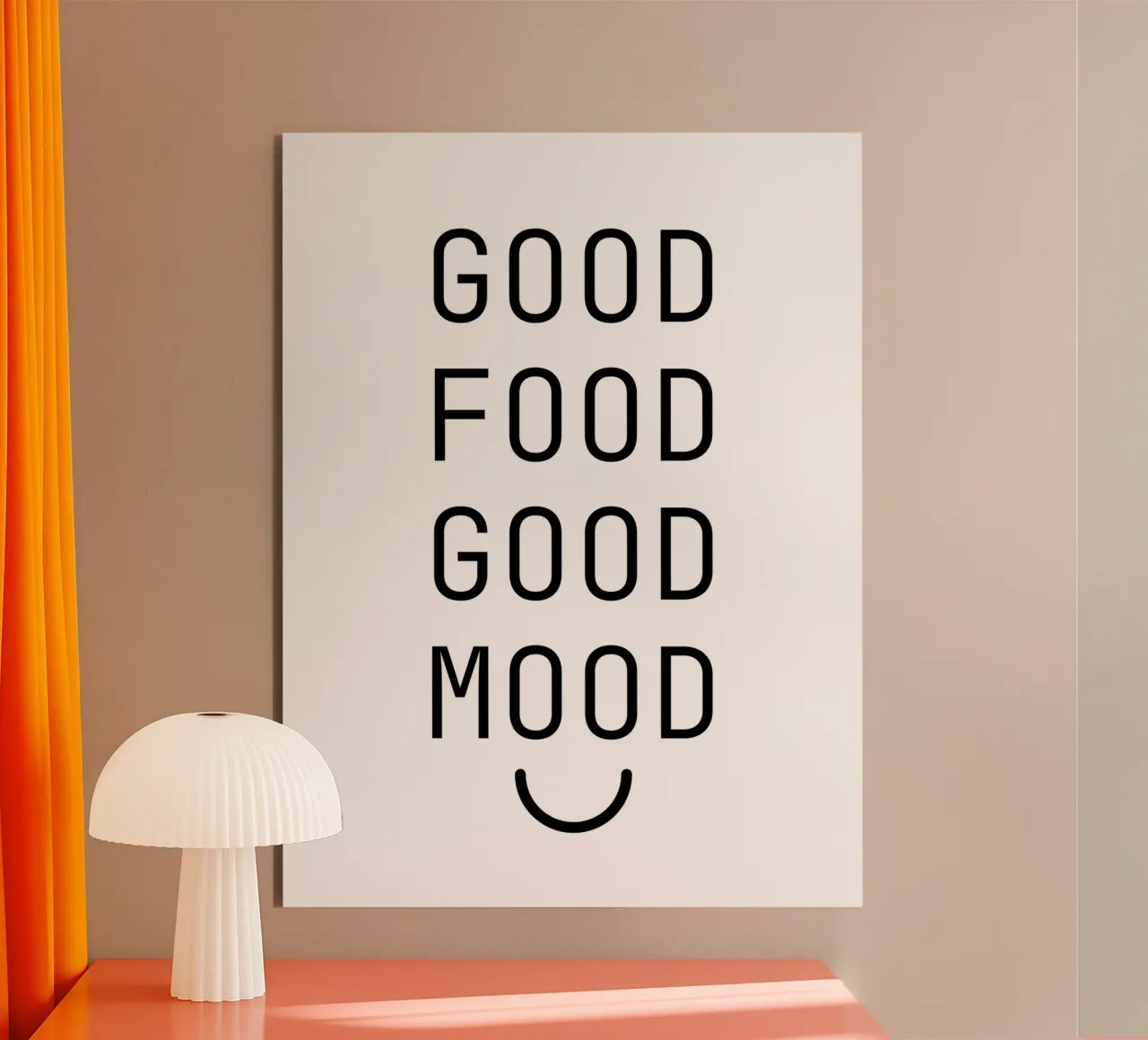 Good Food Good Mood alluminio dibond da Typo Designs