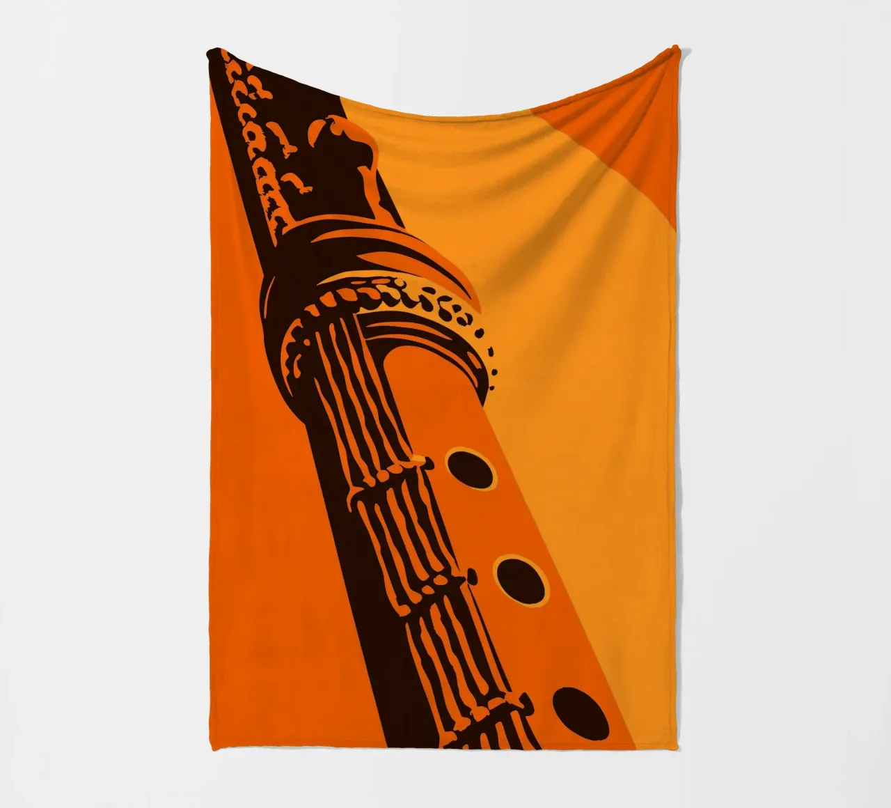Flute fleece blanket by MUSIC EDITION