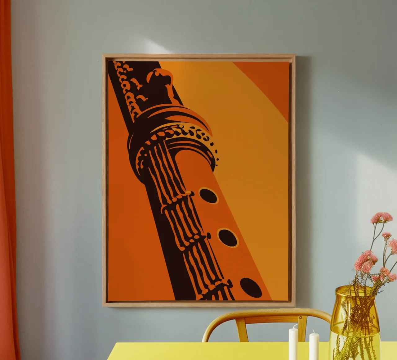 Flauto tela con Cornice a cassetta da MUSIC EDITION