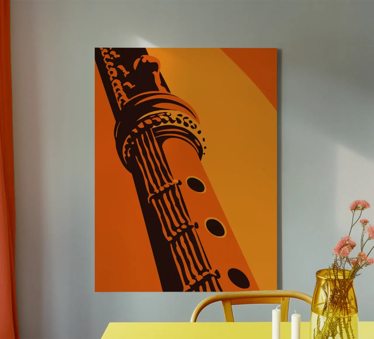 Flauto tela con Cornice a cassetta da MUSIC EDITION