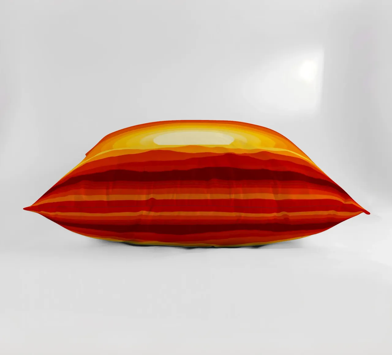 Simplement du soleil | Design abstrait rouge-orange-jaune coussin de Autofocus