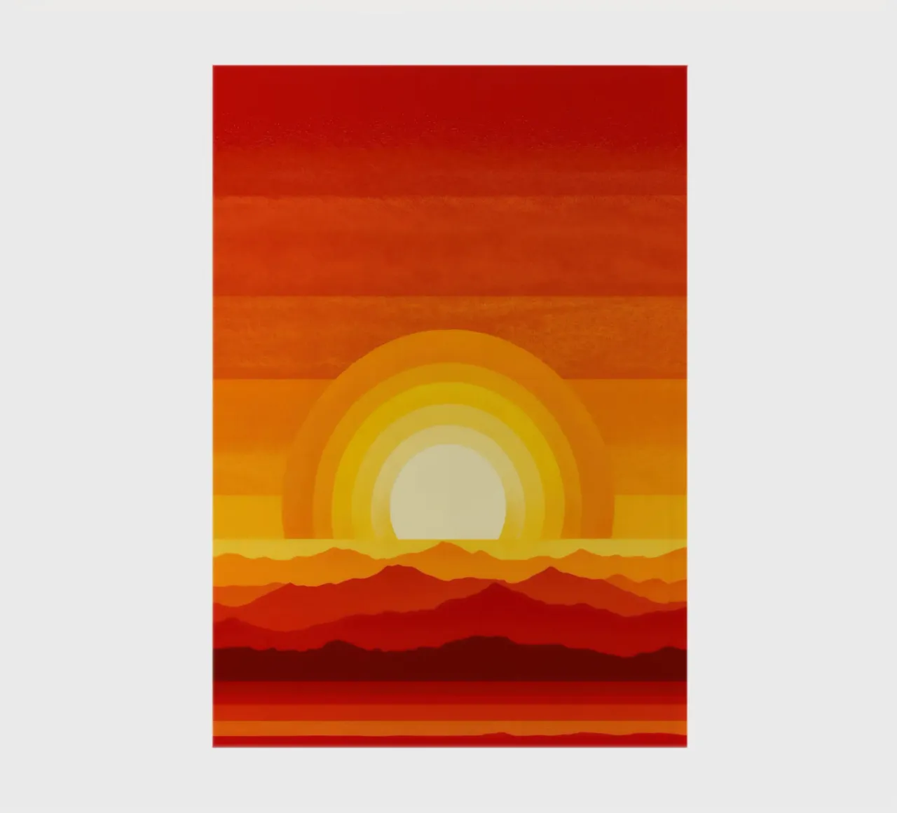 Simplement du soleil | Design abstrait rouge-orange-jaune carnet de notes de Autofocus