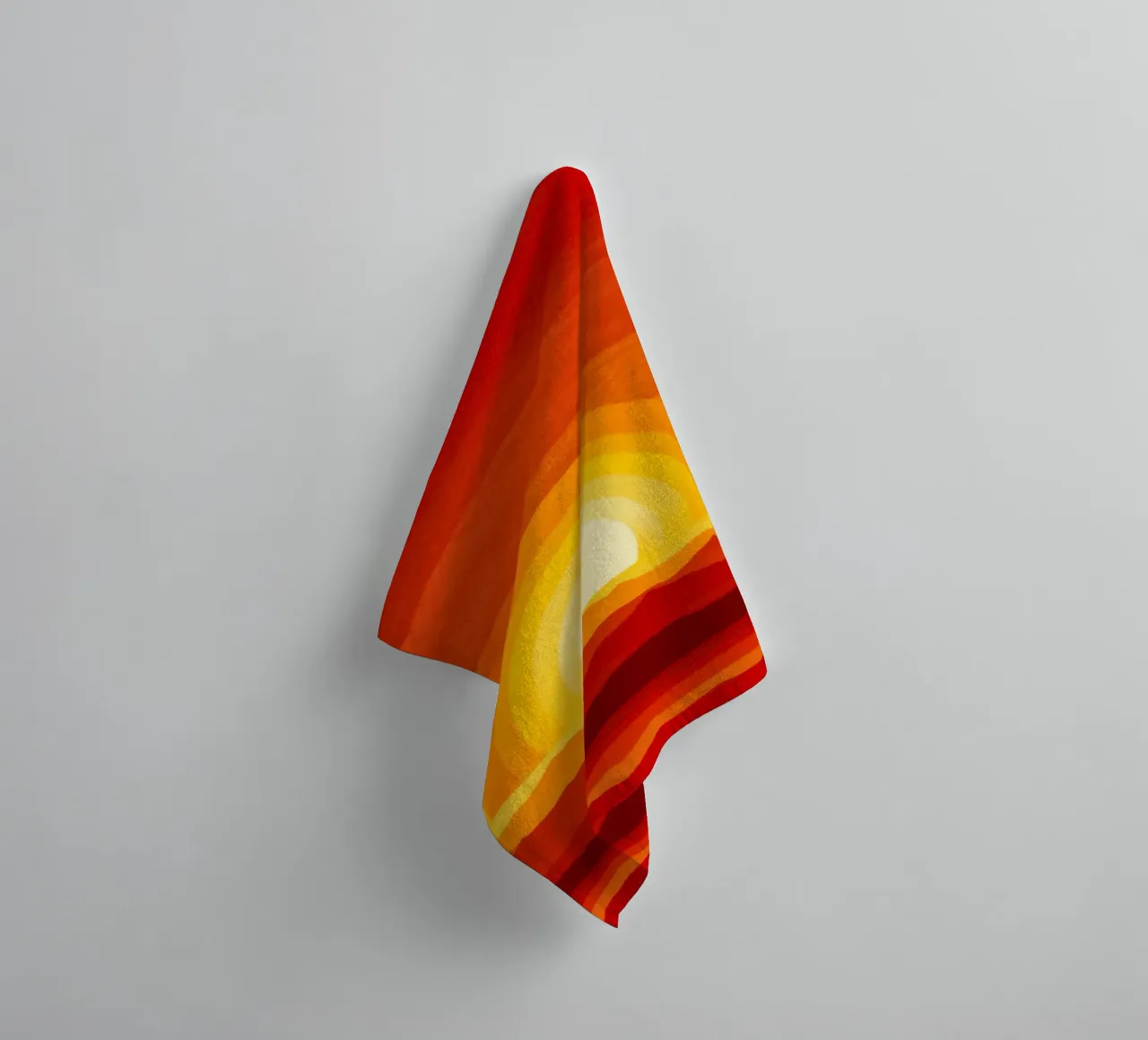 Simplement du soleil | Design abstrait rouge-orange-jaune serviette de bain de Autofocus