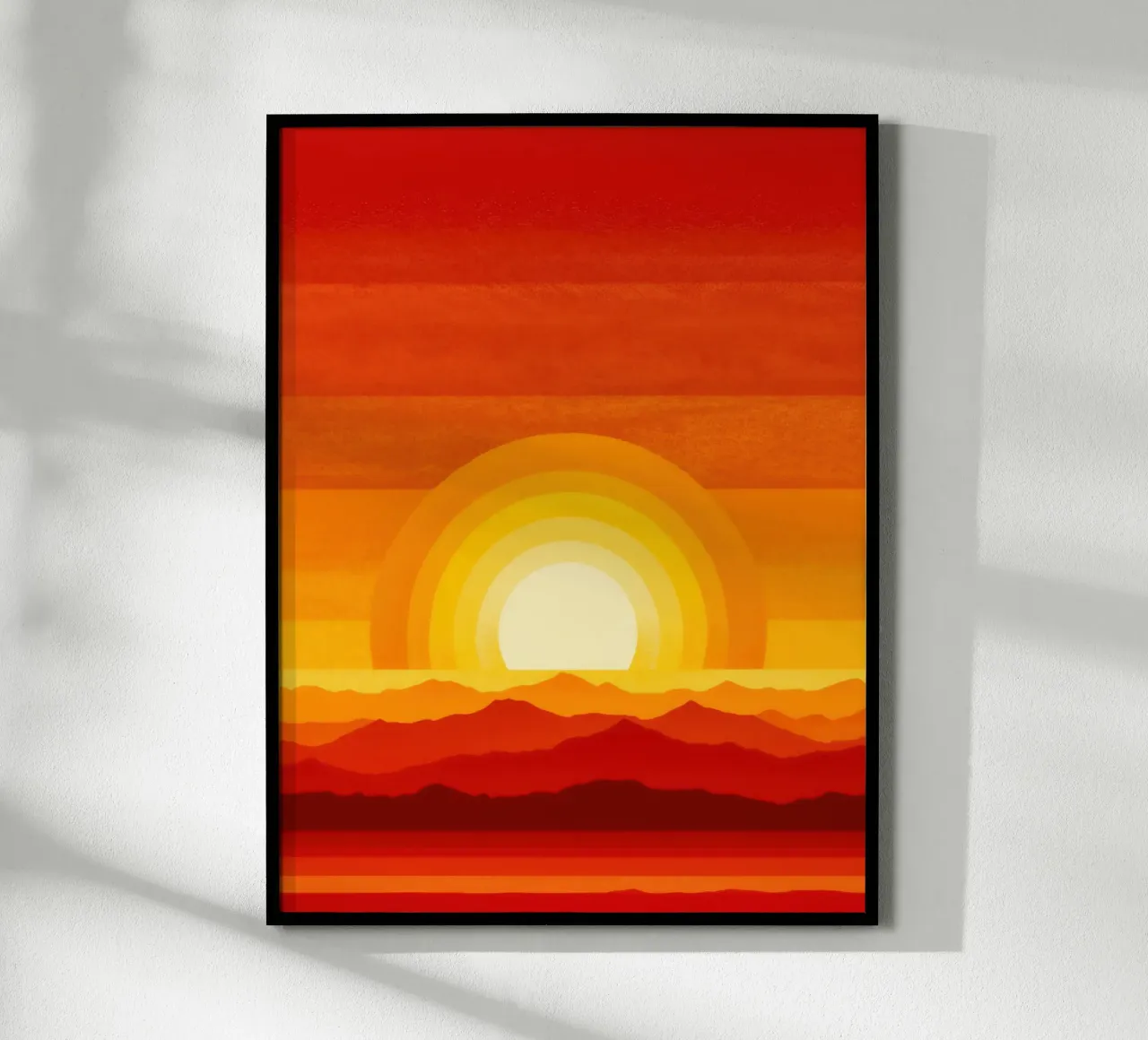 Simplement du soleil | Design abstrait rouge-orange-jaune hahnemühle de Autofocus