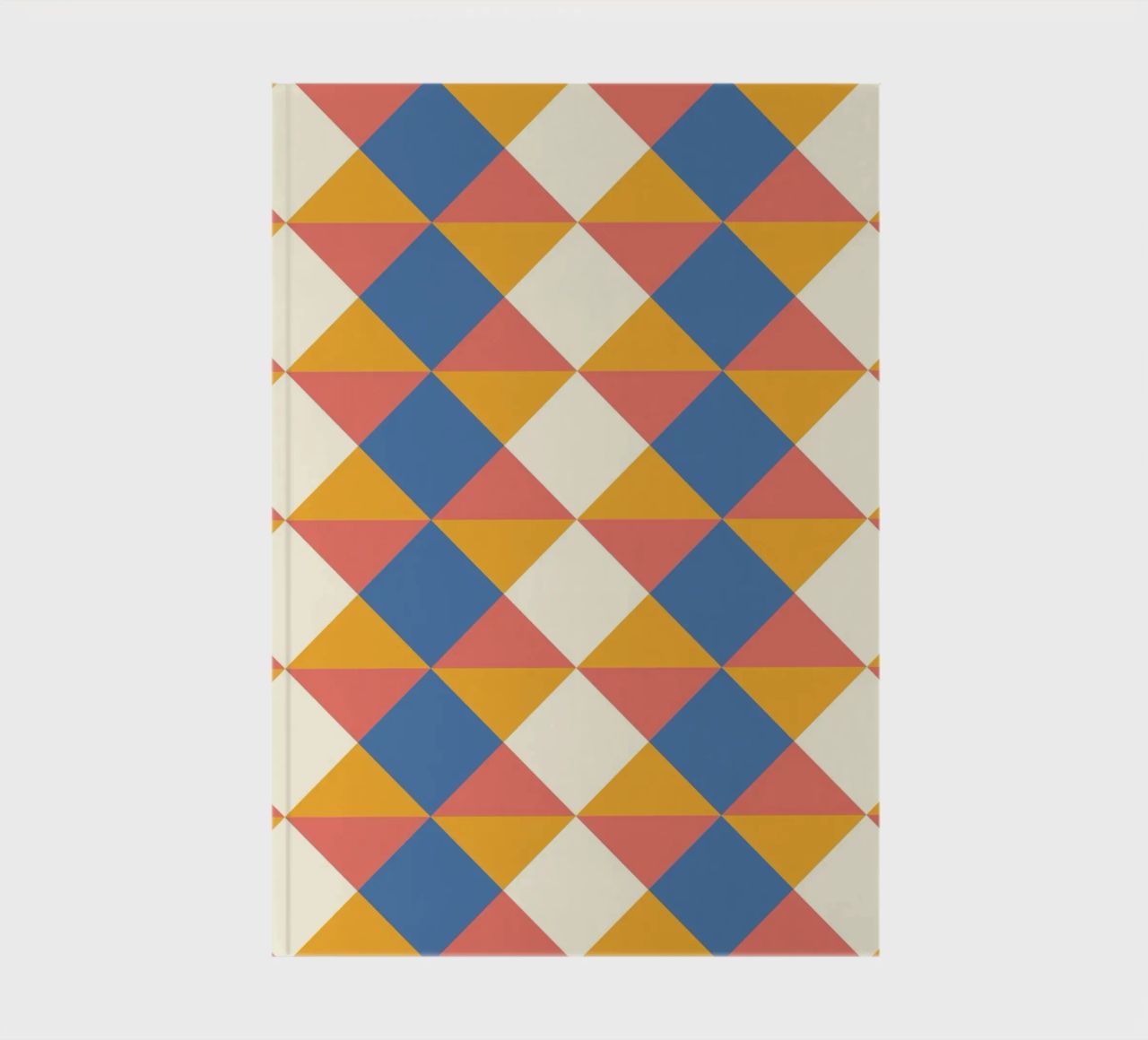cheerful geometric symmetrical pattern in summer colours notebook by CreatedbySon