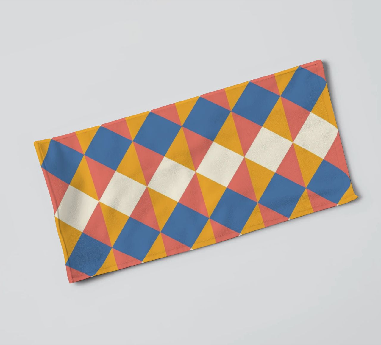 cheerful geometric symmetrical pattern in summer colours towel by CreatedbySon