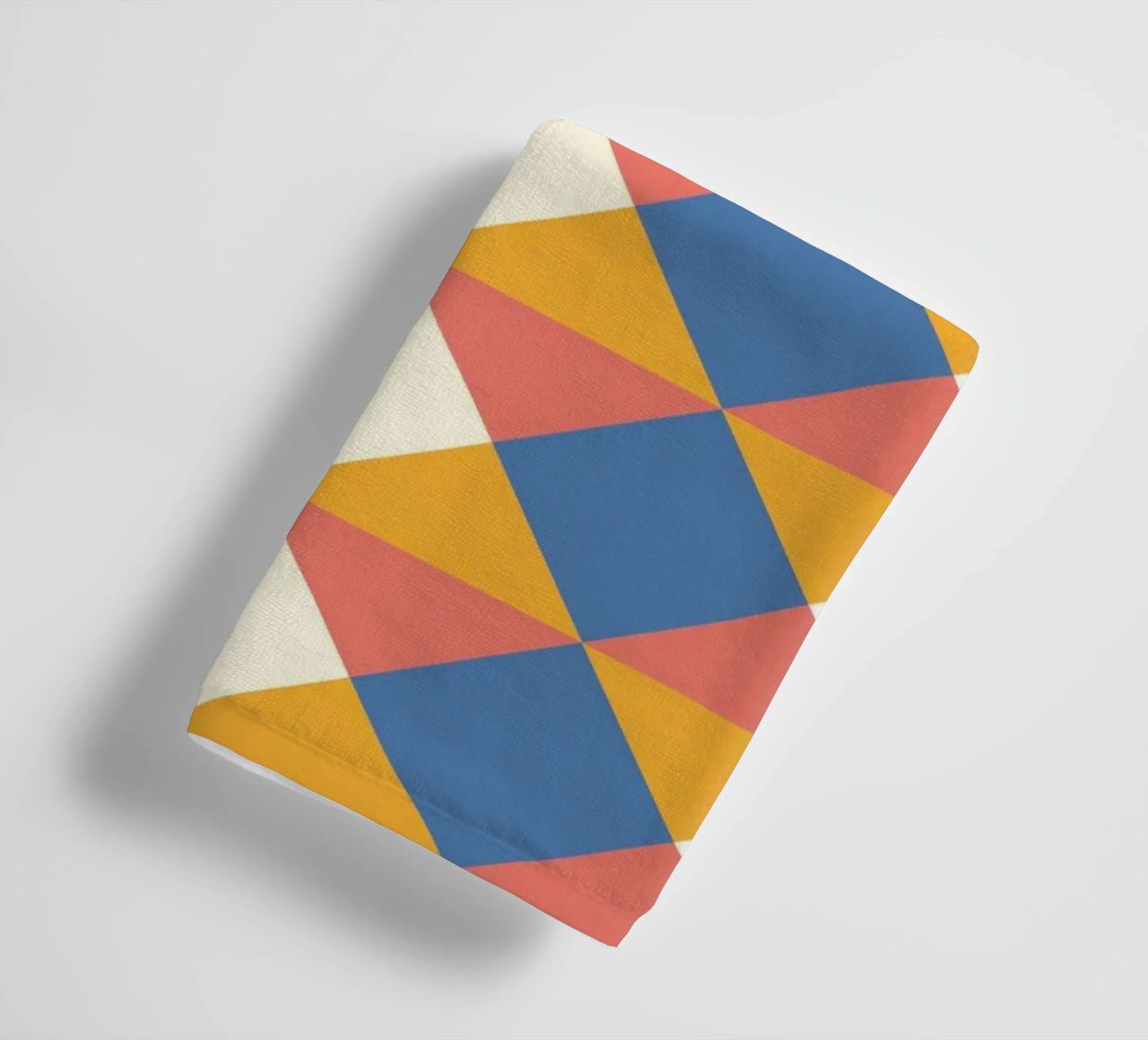 cheerful geometric symmetrical pattern in summer colours towel by CreatedbySon