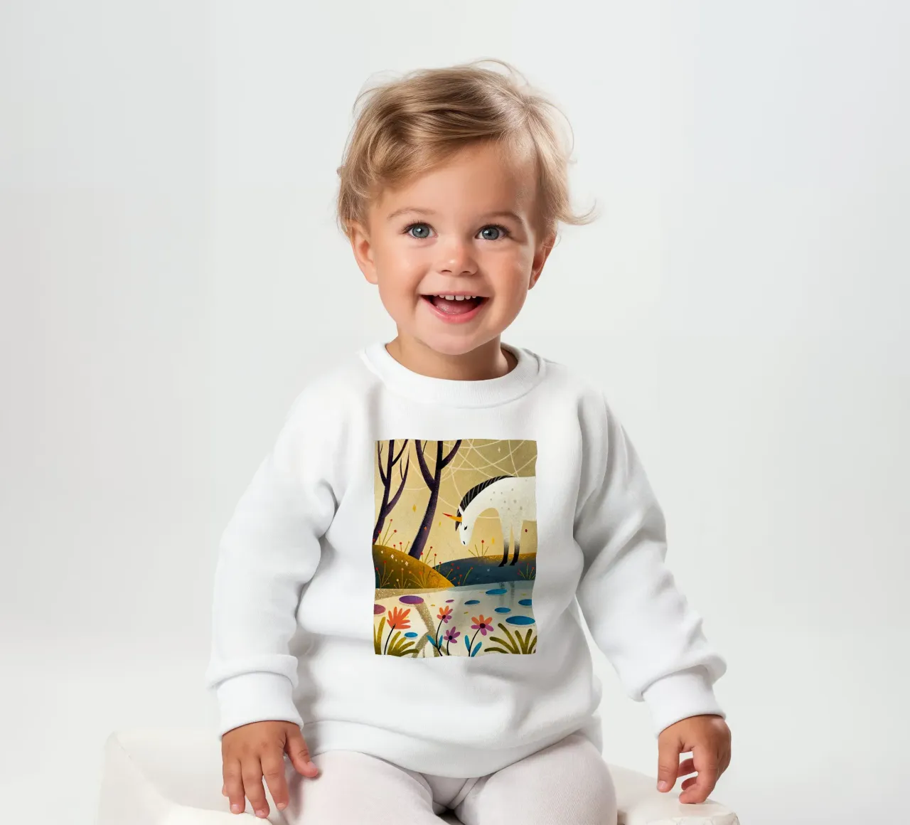 Unicorn baby sweatshirt by BABY ART PRINTS
