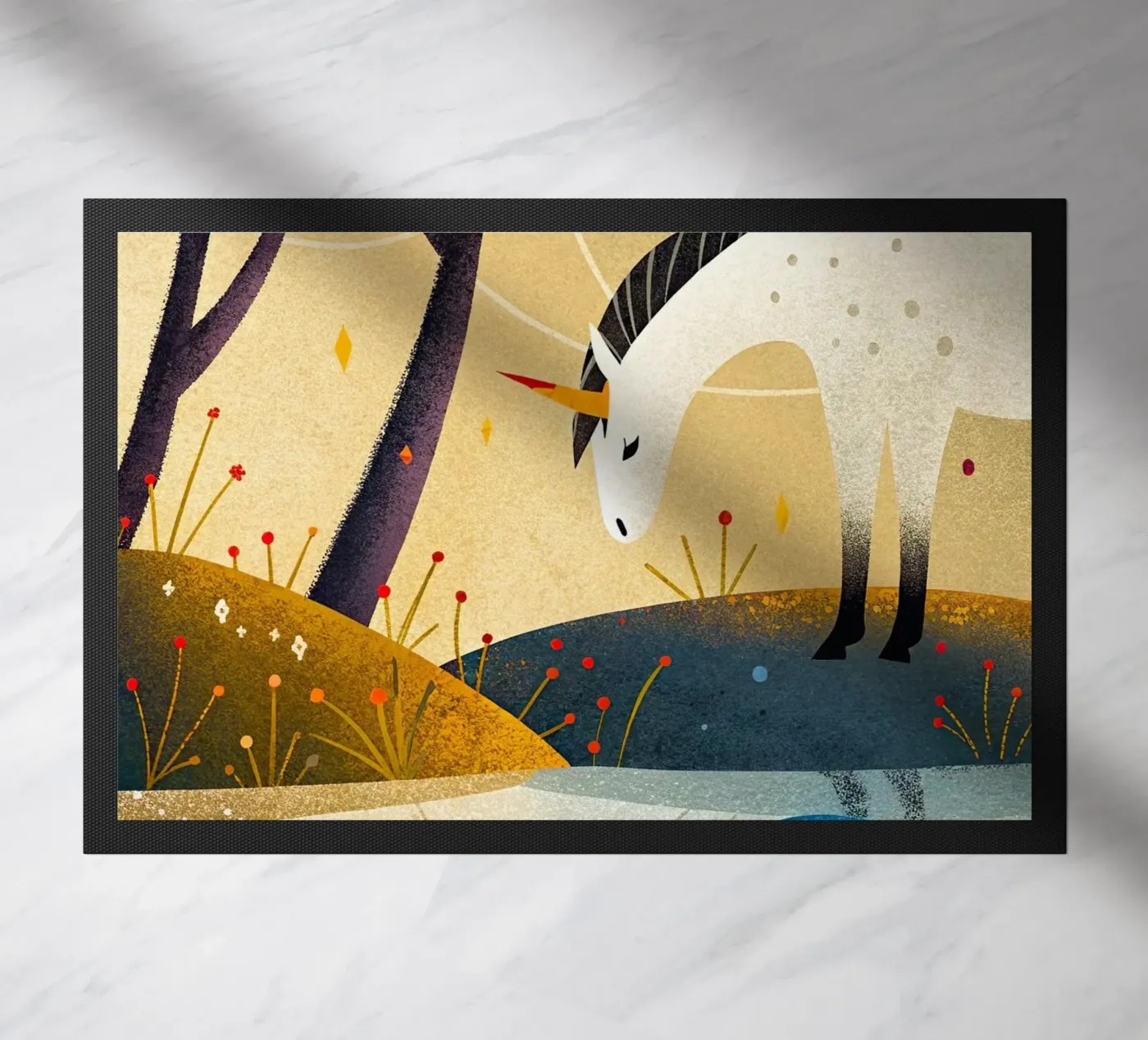 Unicorn doormat by 🐹 BABY ART PRINTS