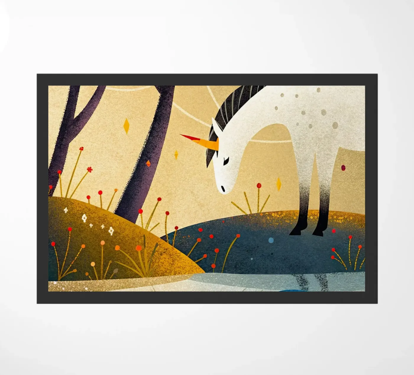 Unicorn doormat by 🐹 BABY ART PRINTS