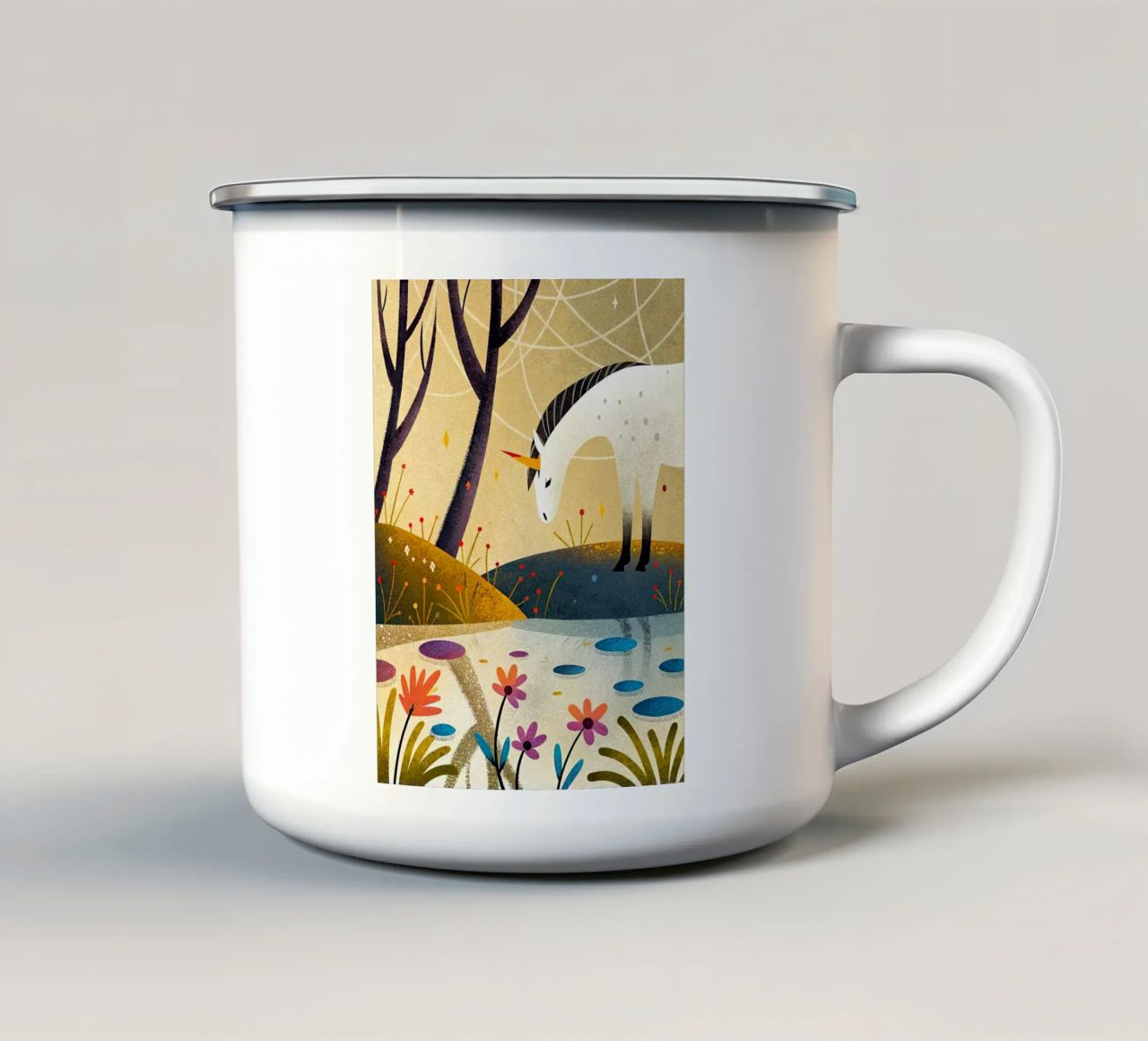 Unicorn tazza in smalto da BABY ART PRINTS