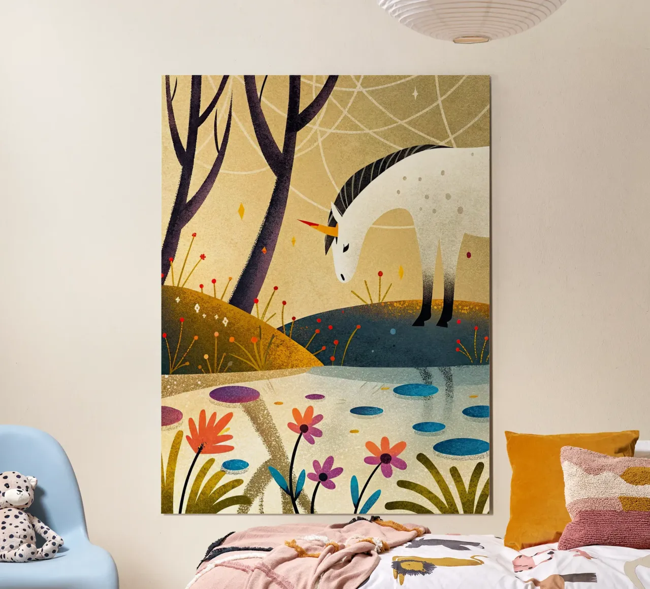 Unicorn poster con telaio in alluminio da 🐹 BABY ART PRINTS