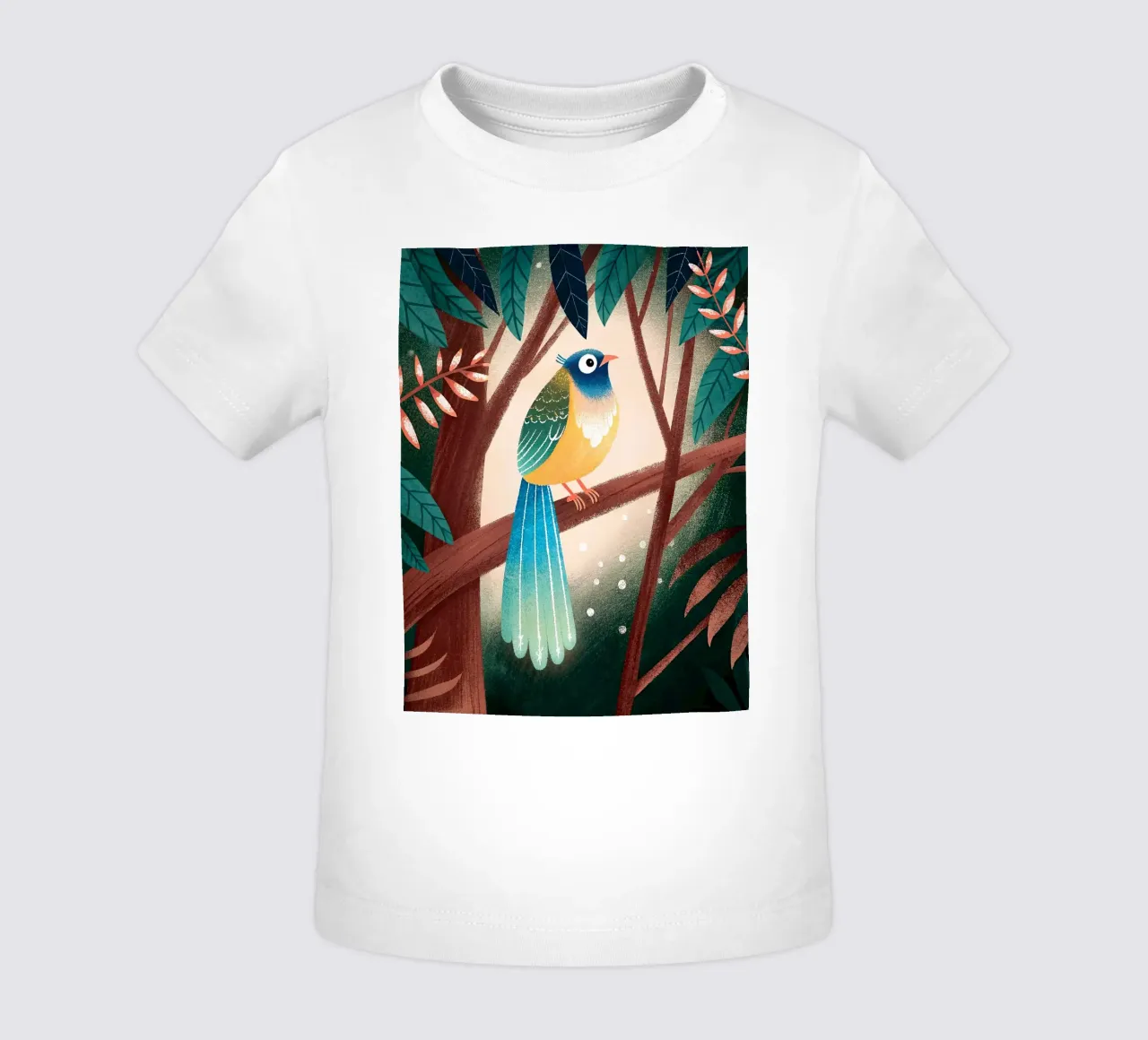 The bird of paradise baby t-shirt by 🐹 BABY ART PRINTS