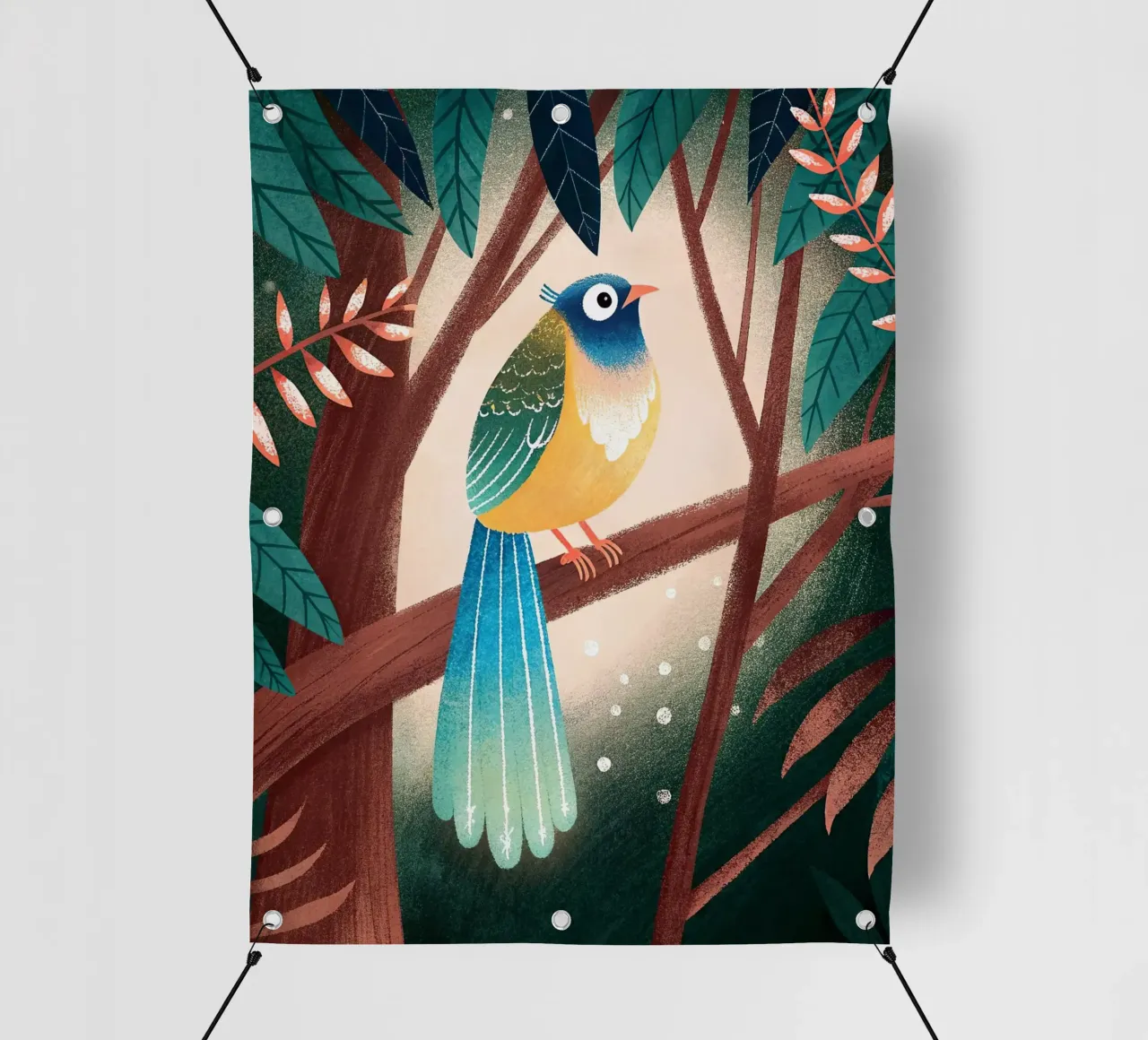 L'uccello del paradiso telo in pvc da BABY ART PRINTS