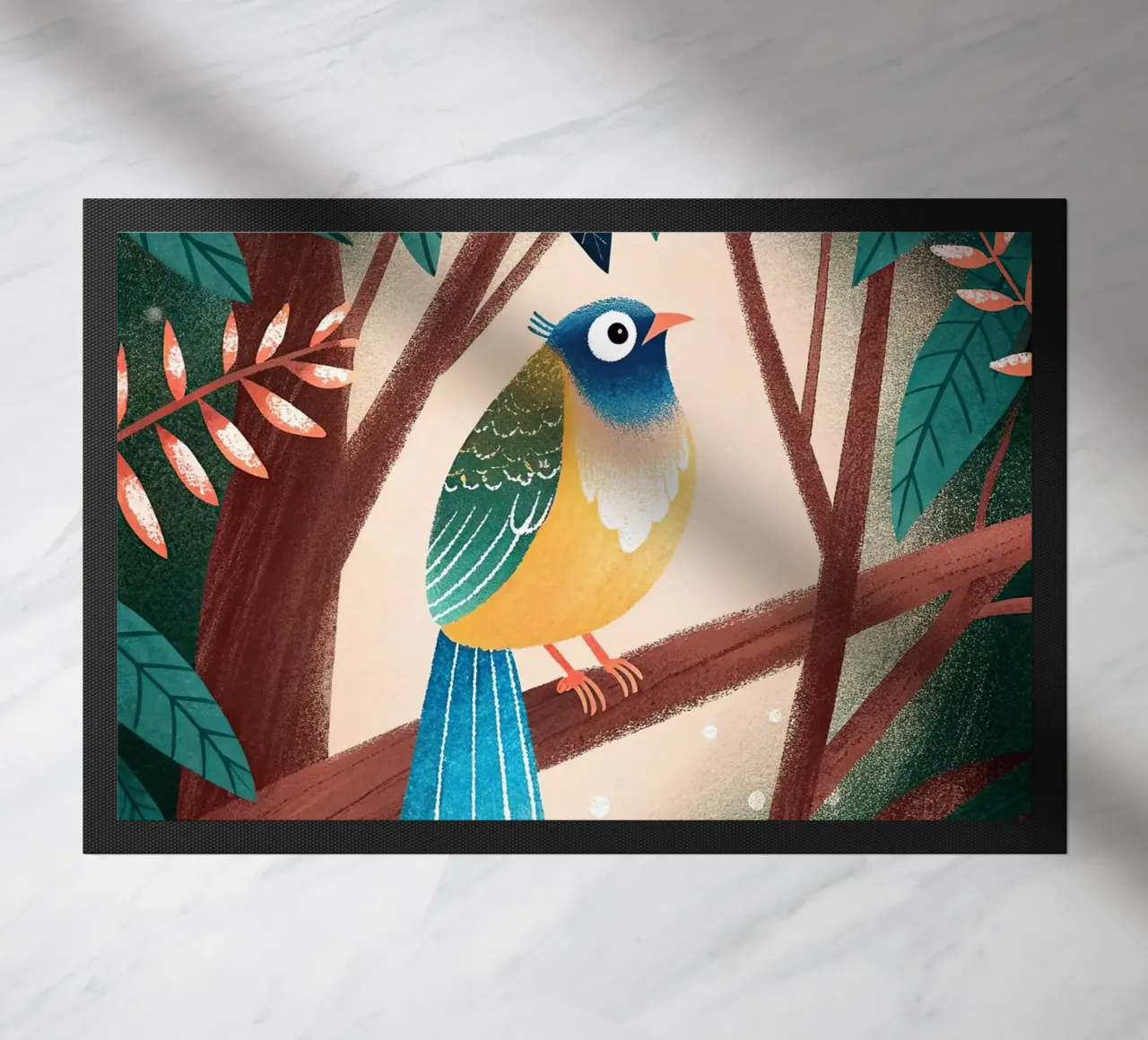 L'uccello del paradiso zerbino da BABY ART PRINTS