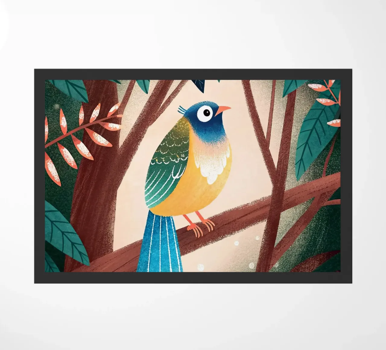 L'uccello del paradiso zerbino da BABY ART PRINTS