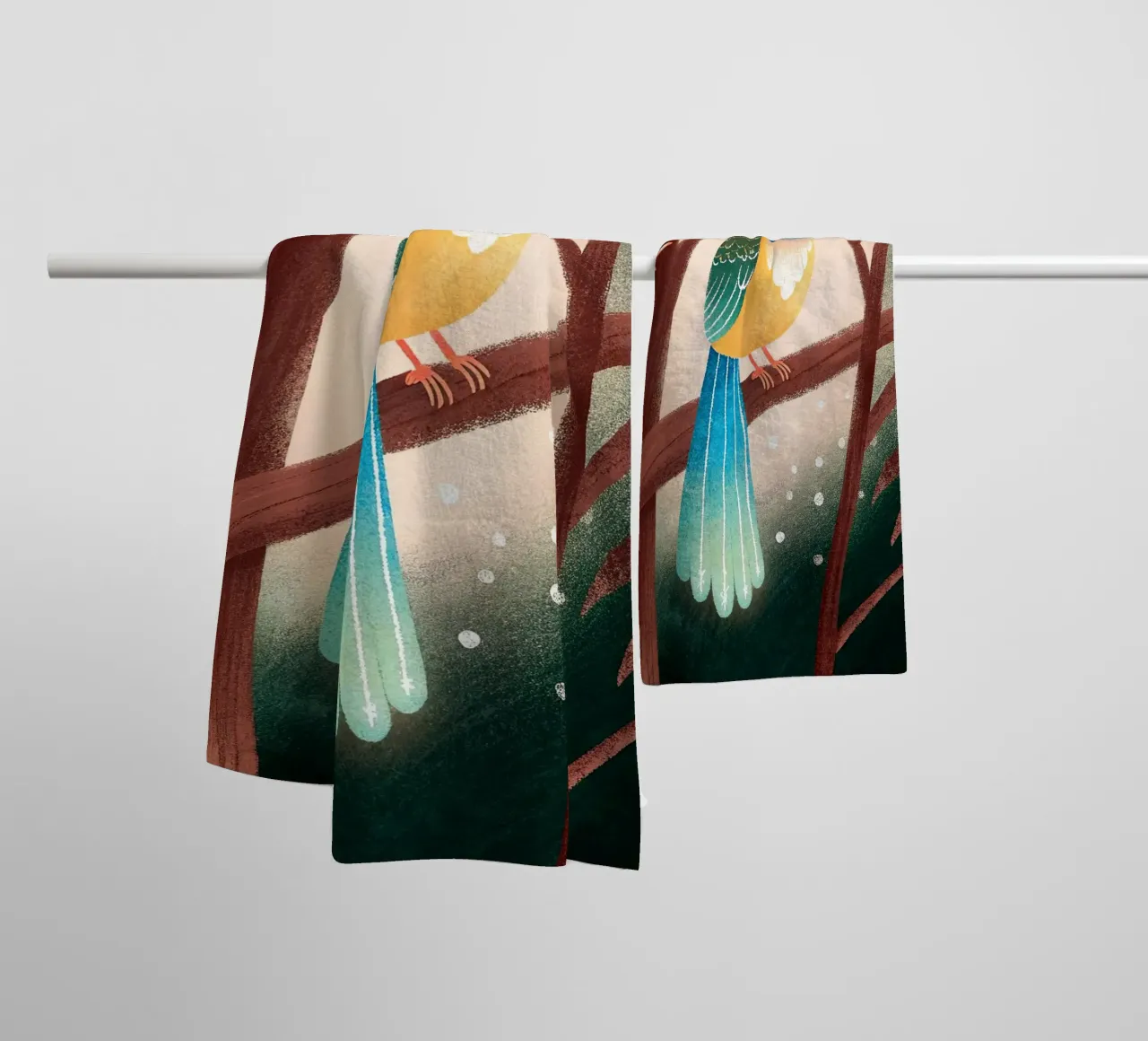 L'uccello del paradiso asciugamano da bagno da 🐹 BABY ART PRINTS