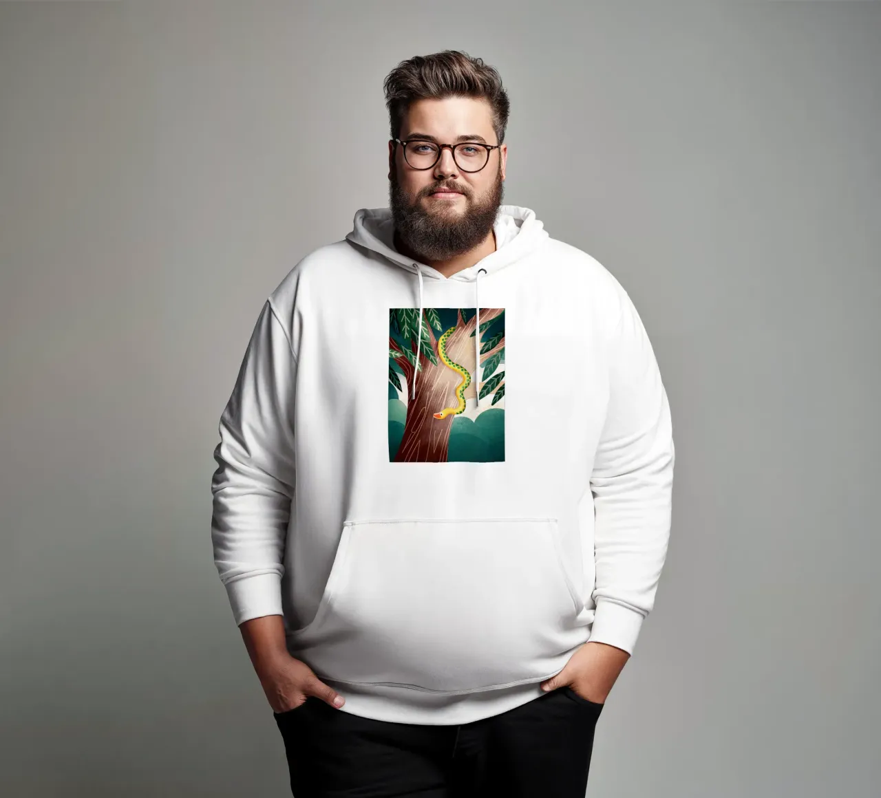 Il serpente felpa con cappuccio da BABY ART PRINTS
