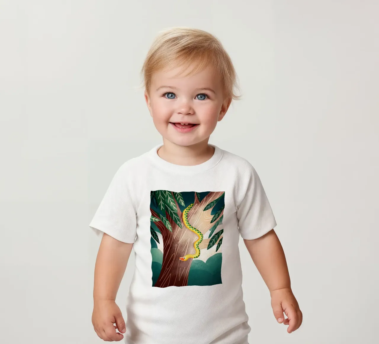 The snake baby t-shirt by 🐹 BABY ART PRINTS