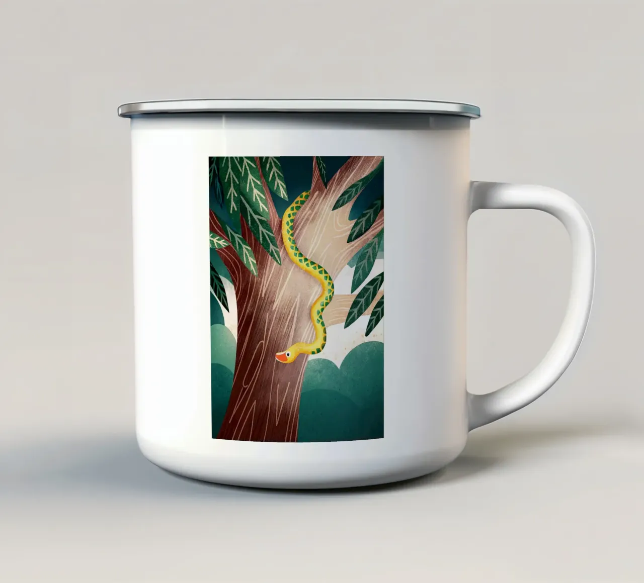 Il serpente tazza in smalto da BABY ART PRINTS