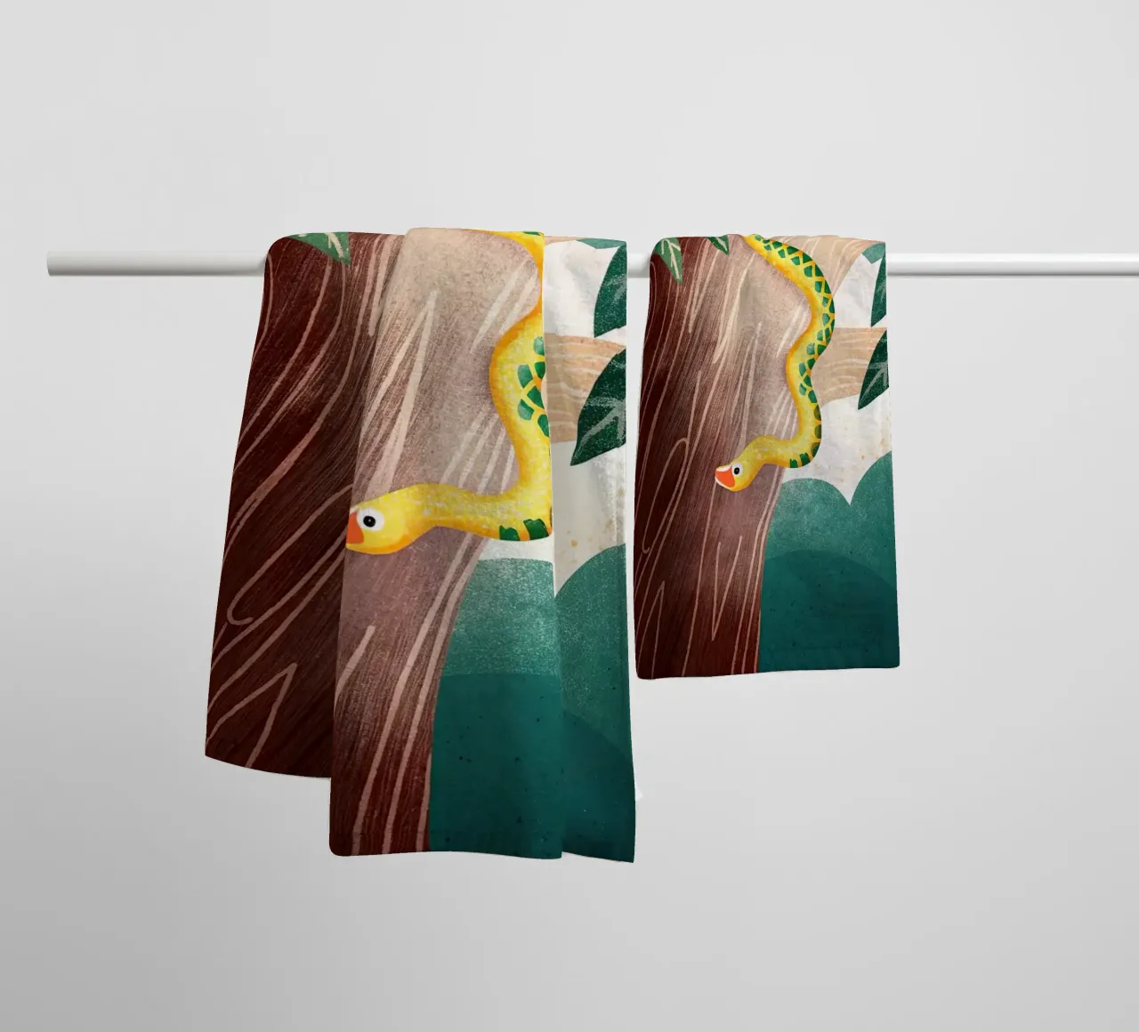The snake towel by 🐹 BABY ART PRINTS
