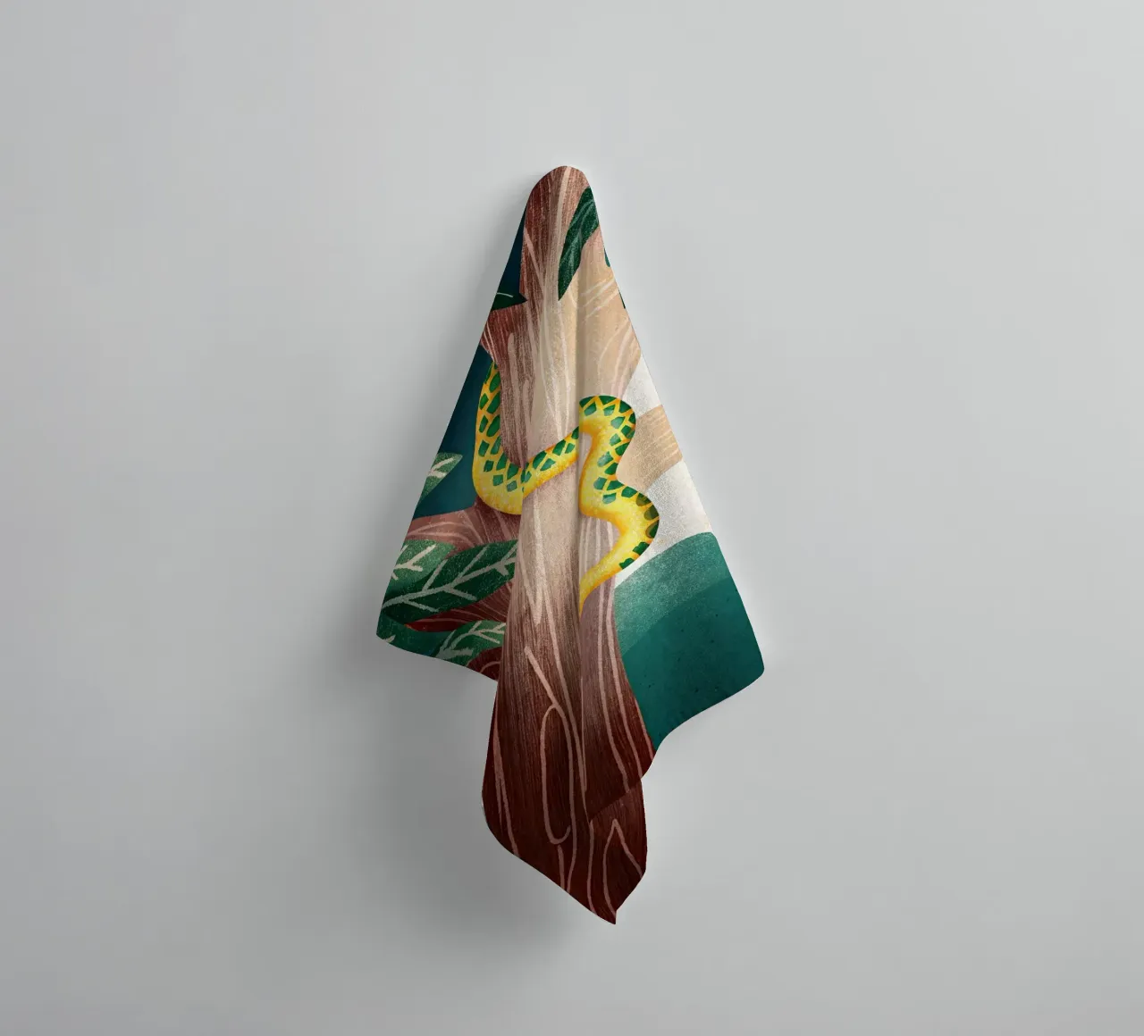 The snake towel by 🐹 BABY ART PRINTS