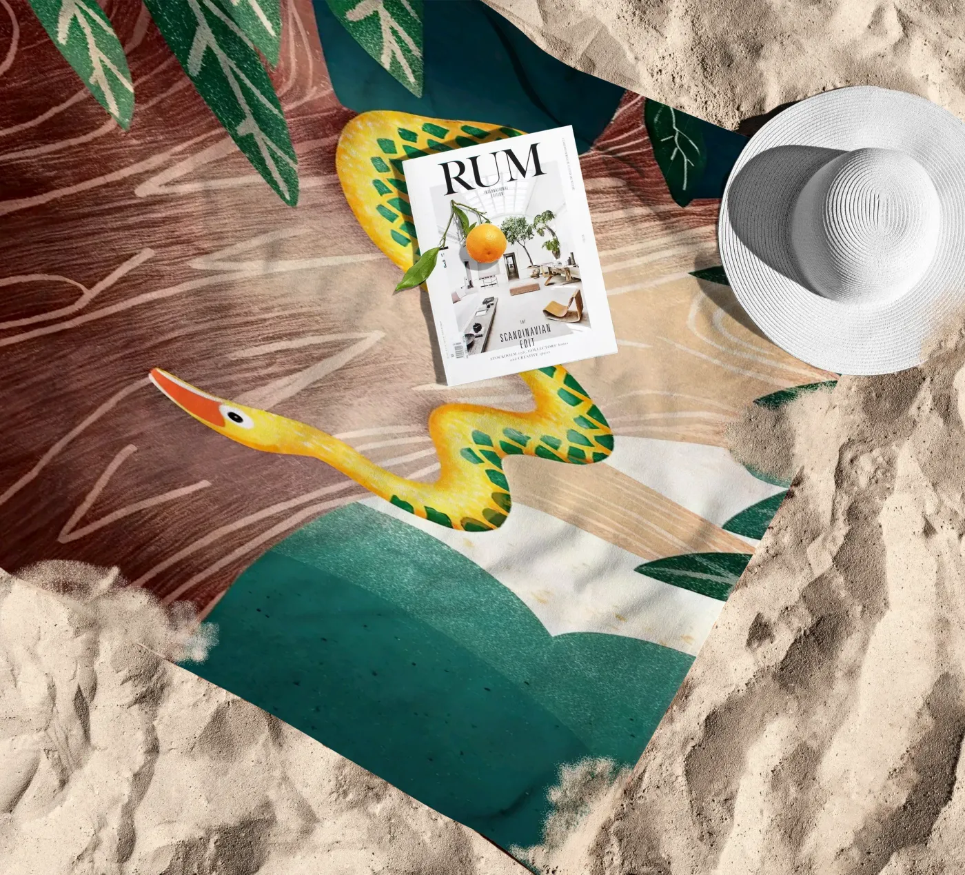 The snake strandhanddoek van 🐹 BABY ART PRINTS
