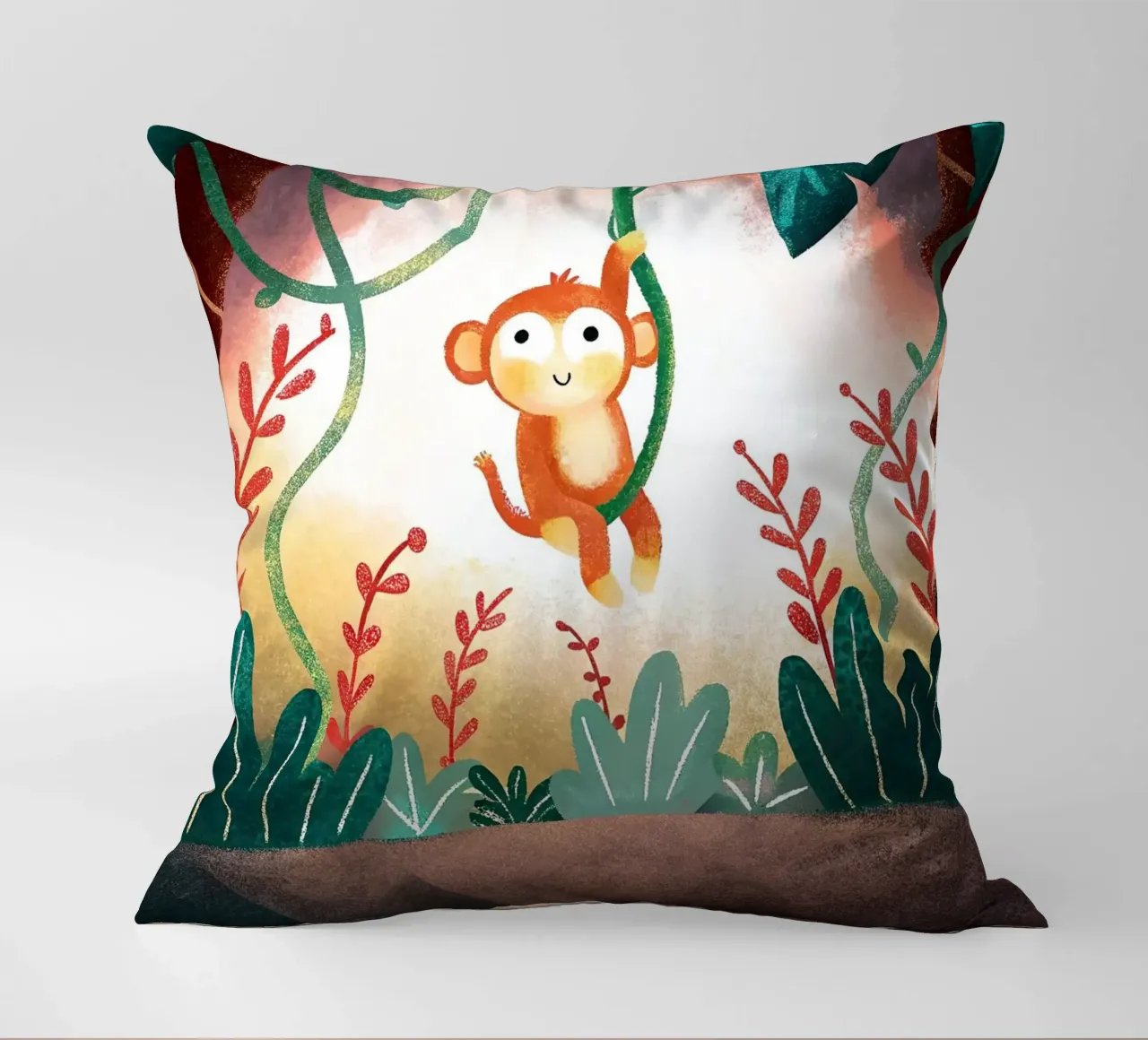 La scimmietta felice cuscino da 🐹 BABY ART PRINTS
