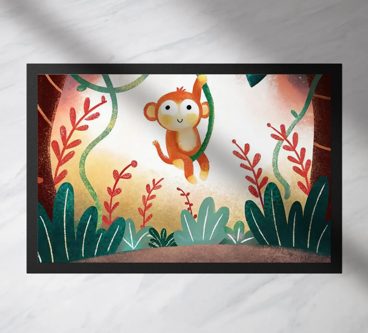 La scimmietta felice zerbino da 🐹 BABY ART PRINTS