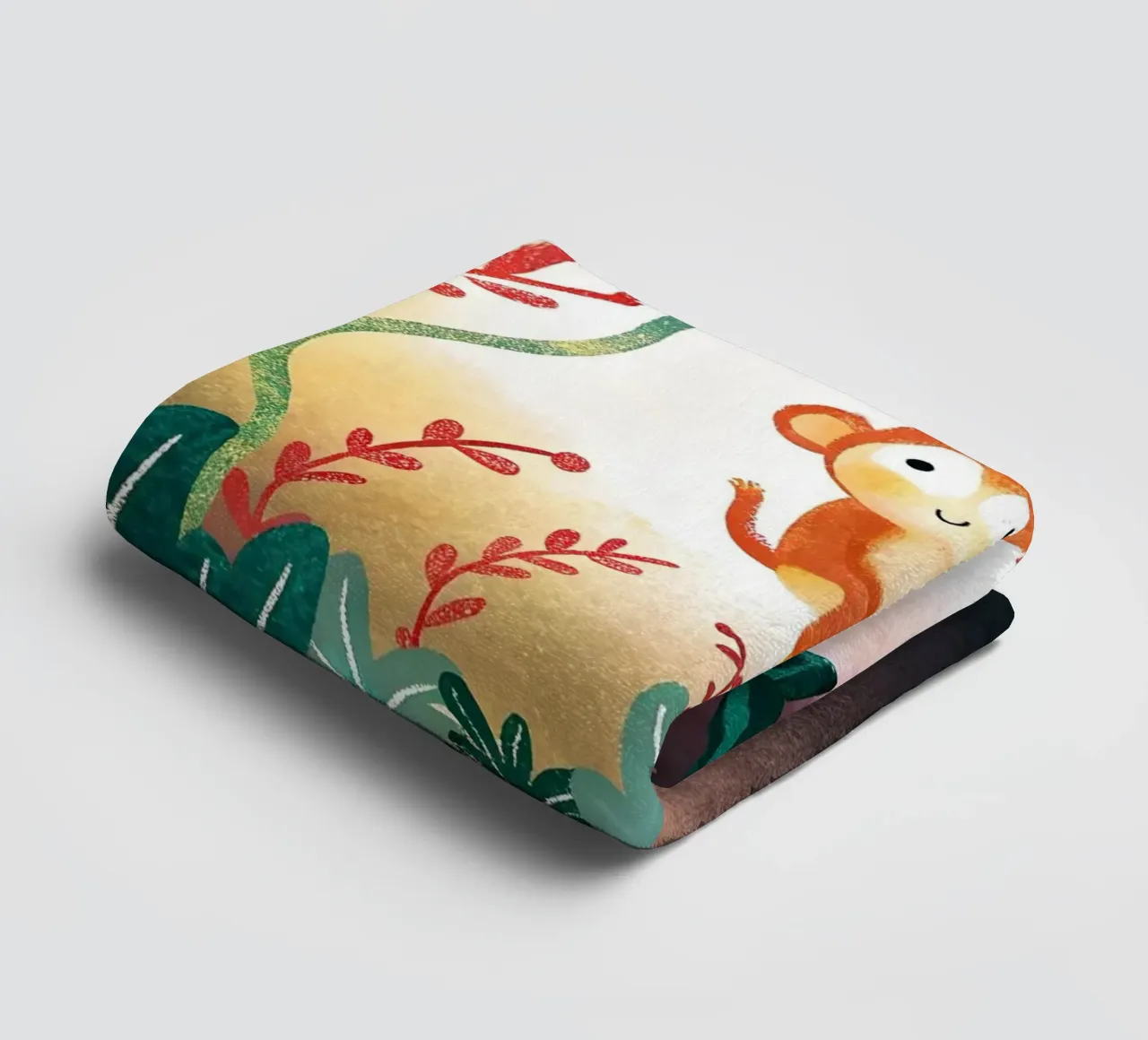 Das glückliche Äffchen Handtuch von 🐹 BABY ART PRINTS