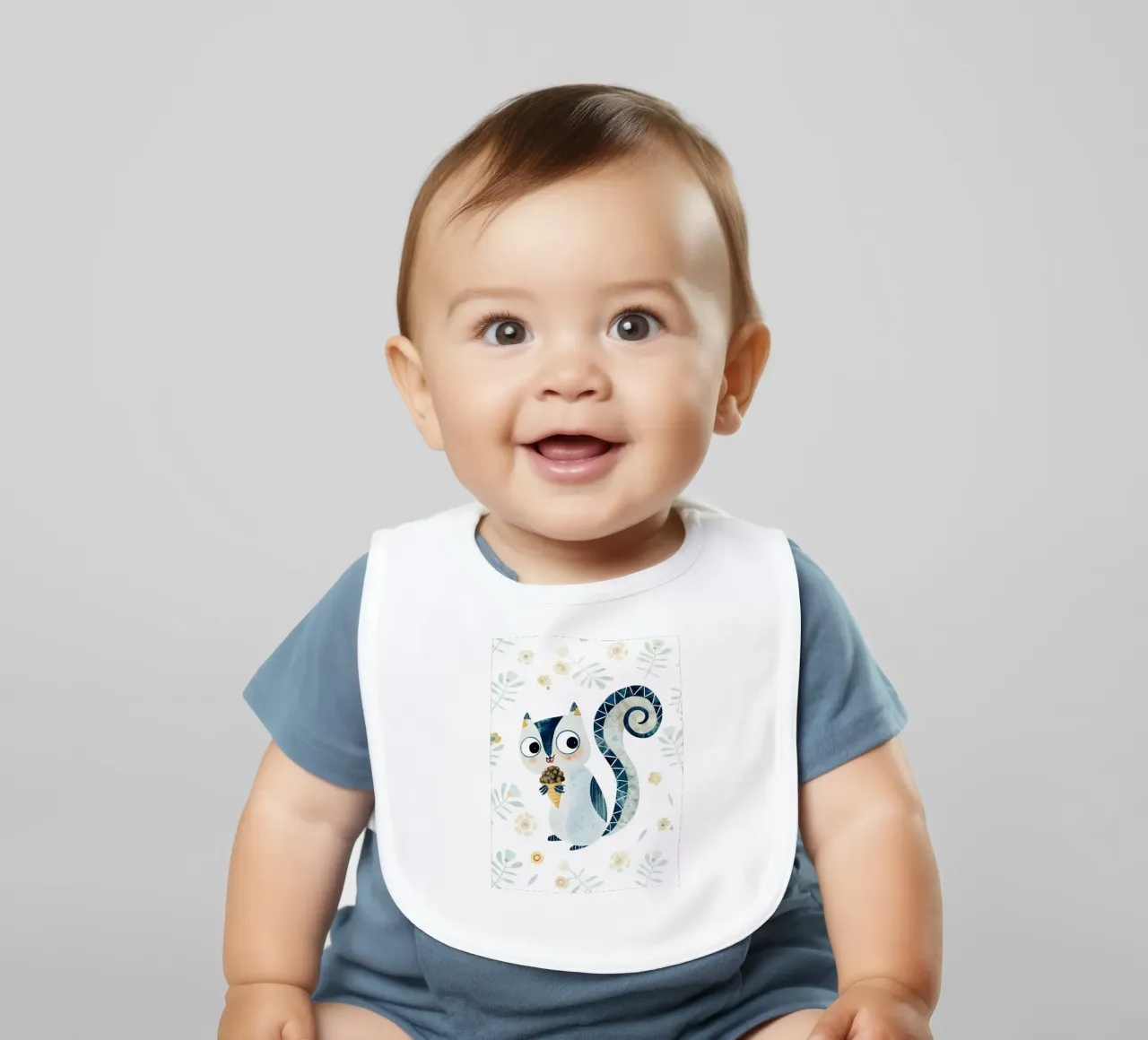 das Eichhörnchen Babylätzchen von 🐹 BABY ART PRINTS