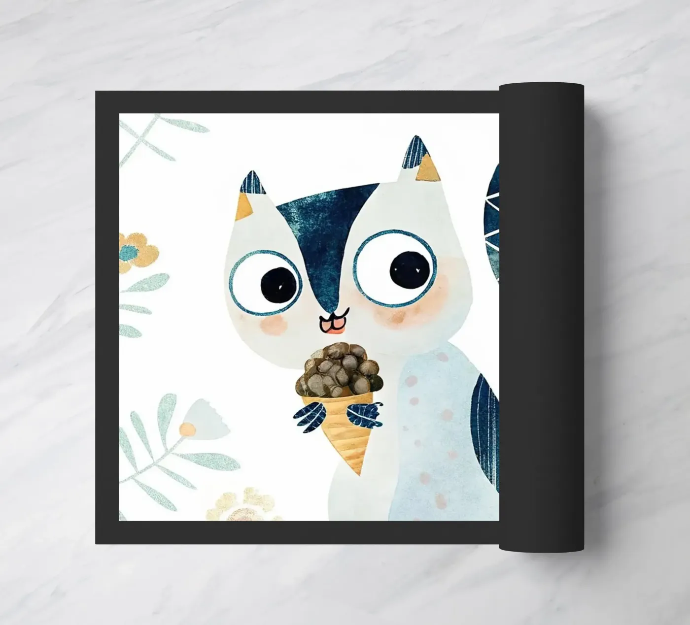 l'écureuil paillasson de 🐹 BABY ART PRINTS