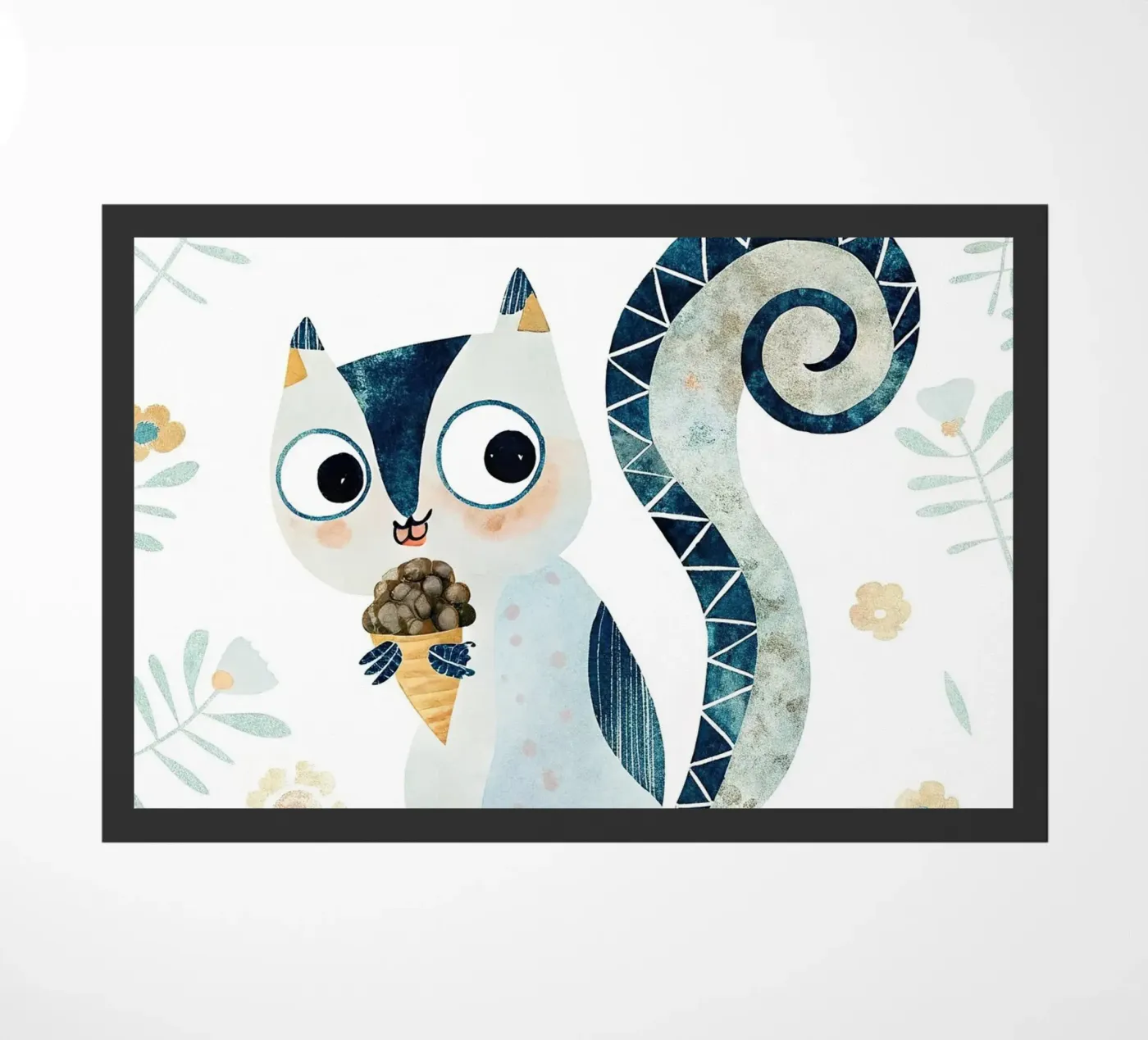 l'écureuil paillasson de 🐹 BABY ART PRINTS