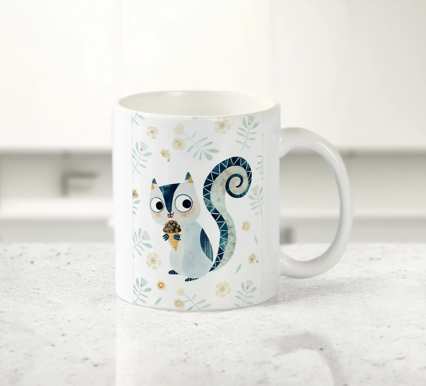 the squirrel ceramic mug by 🐹 BABY ART PRINTS