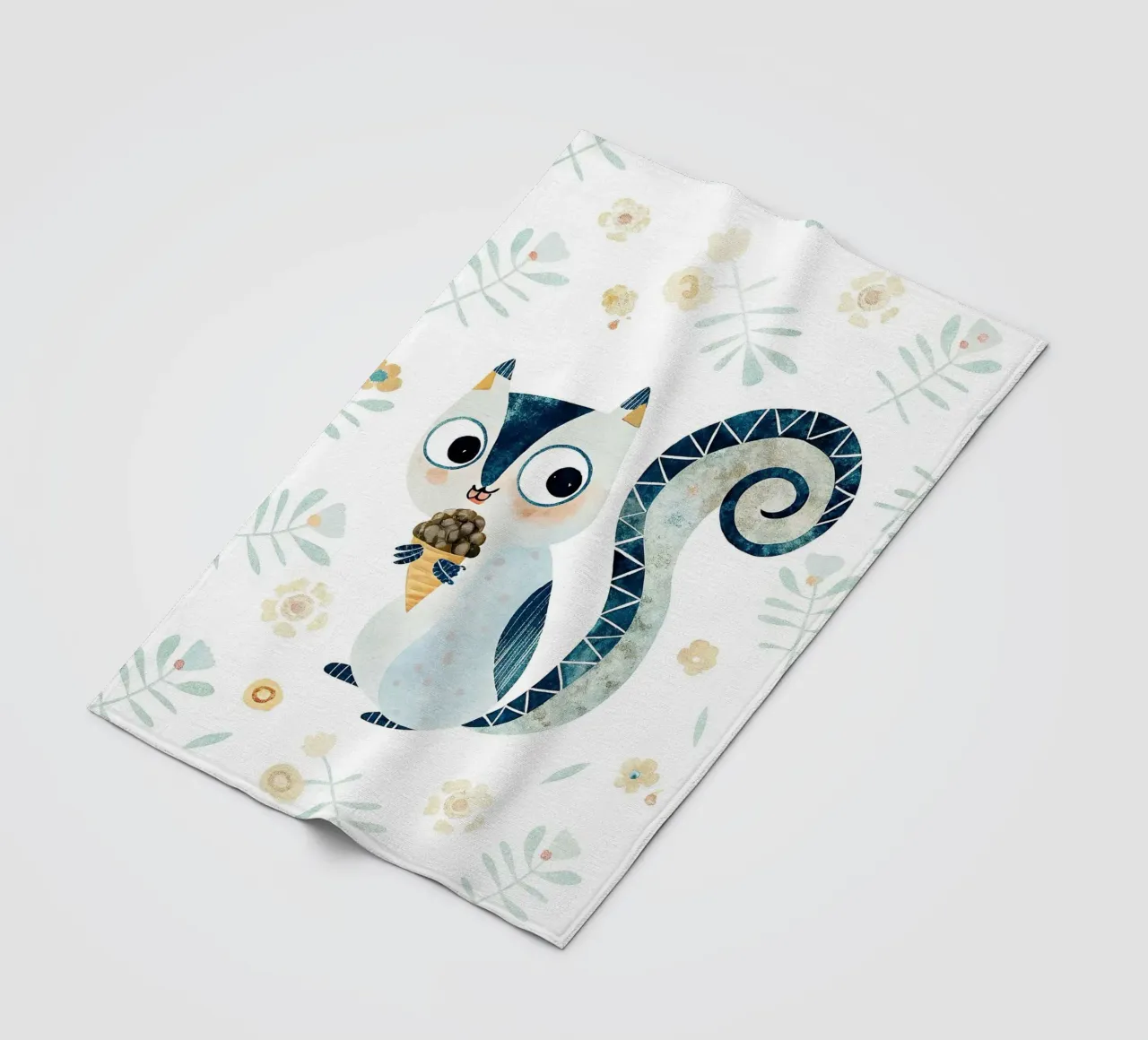 das Eichhörnchen Fleecedecke von 🐹 BABY ART PRINTS