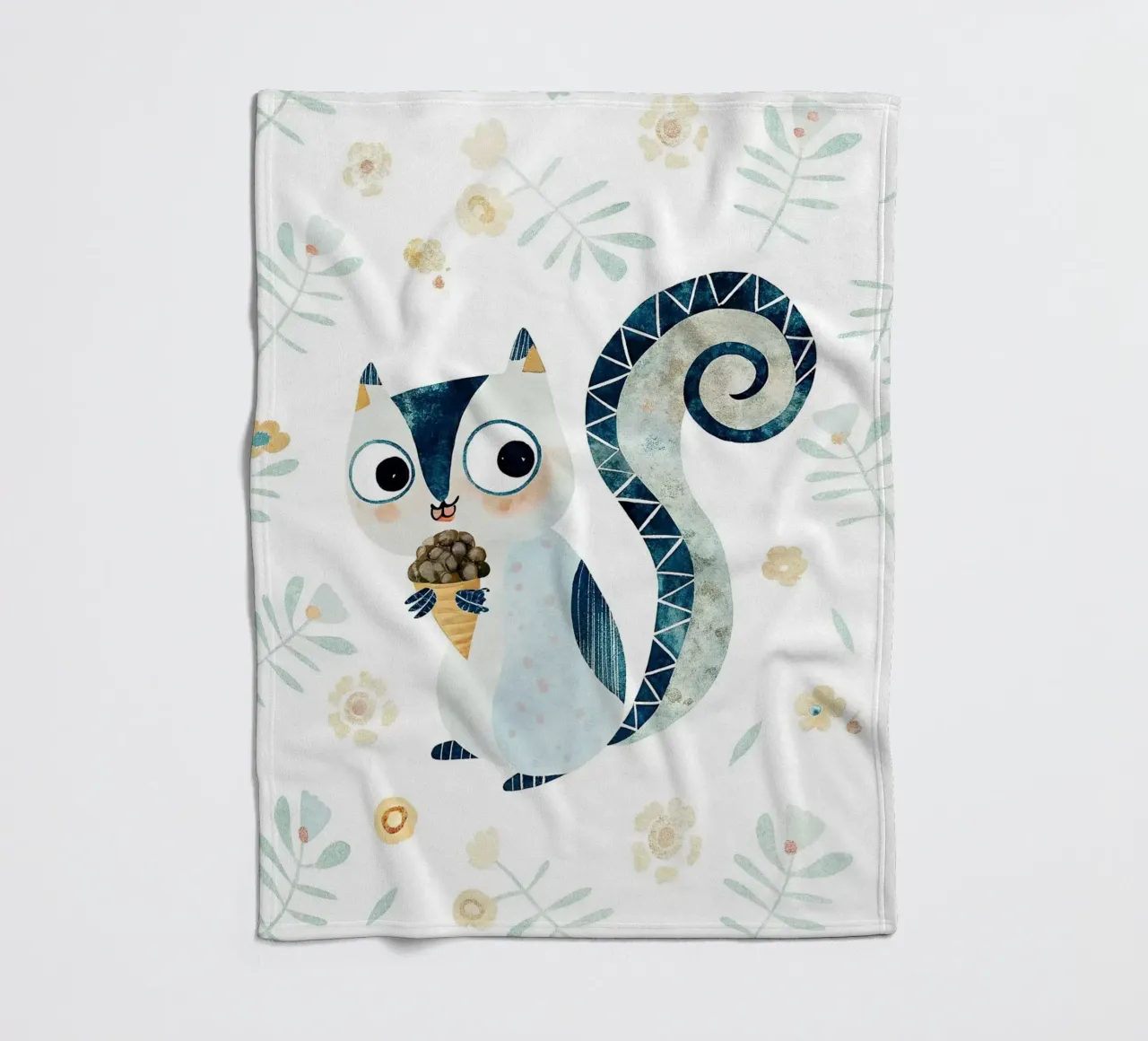das Eichhörnchen Fleecedecke von 🐹 BABY ART PRINTS