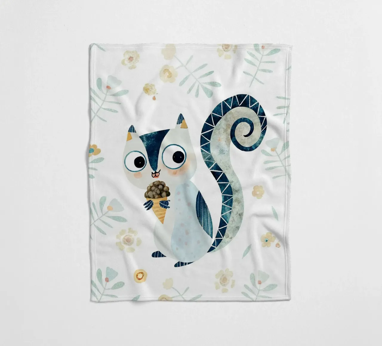 das Eichhörnchen Fleecedecke von 🐹 BABY ART PRINTS