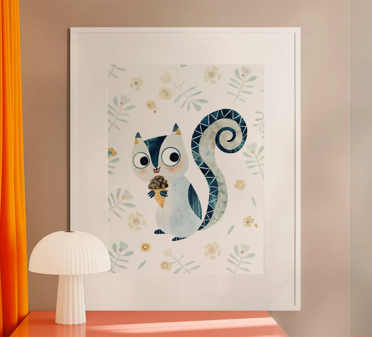 the squirrel poster by 🐹 BABY ART PRINTS