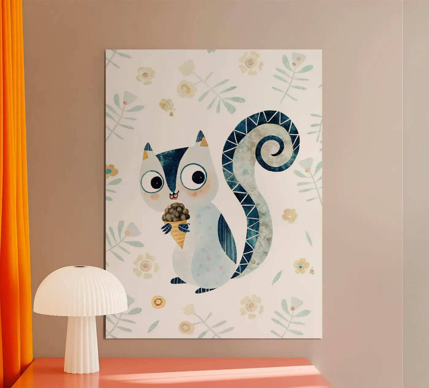 the squirrel poster by 🐹 BABY ART PRINTS