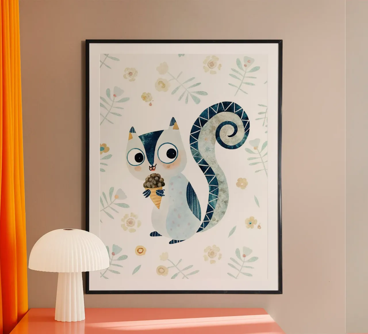 lo scoiattolo poster con telaio in alluminio da 🐹 BABY ART PRINTS