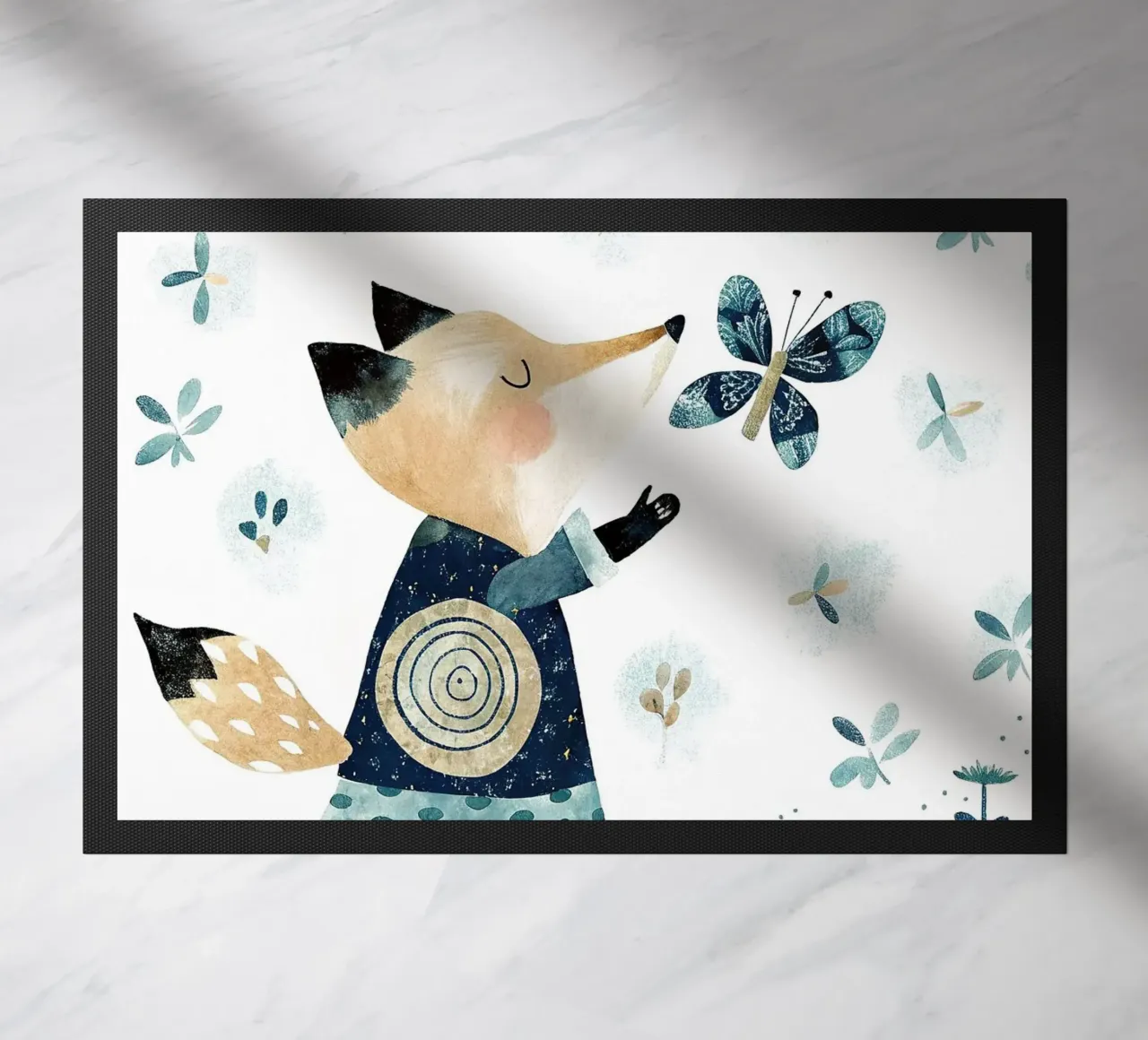 the squirrel doormat by 🐹 BABY ART PRINTS