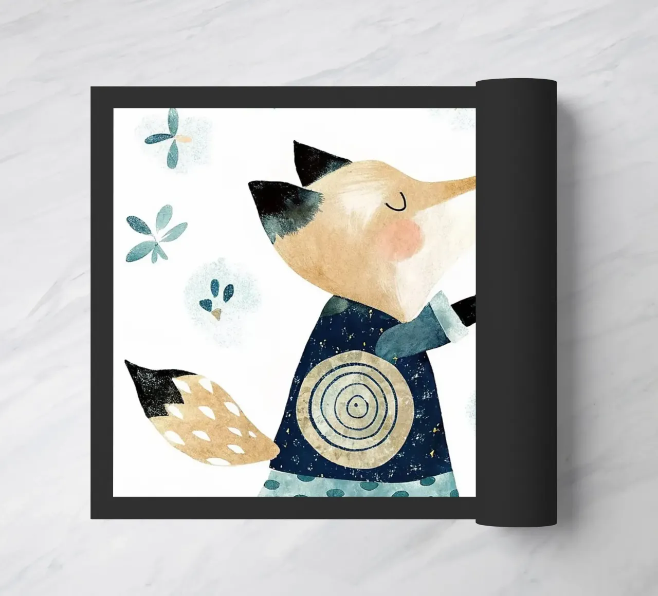 the squirrel doormat by 🐹 BABY ART PRINTS