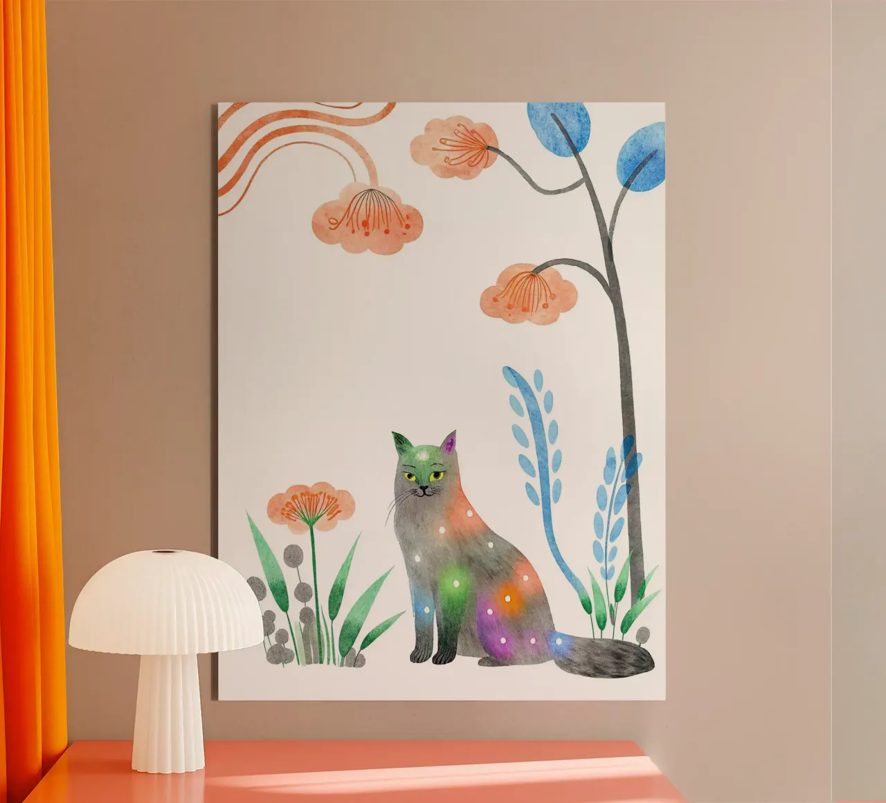 Il gatto alluminio dibond da 🐹 BABY ART PRINTS