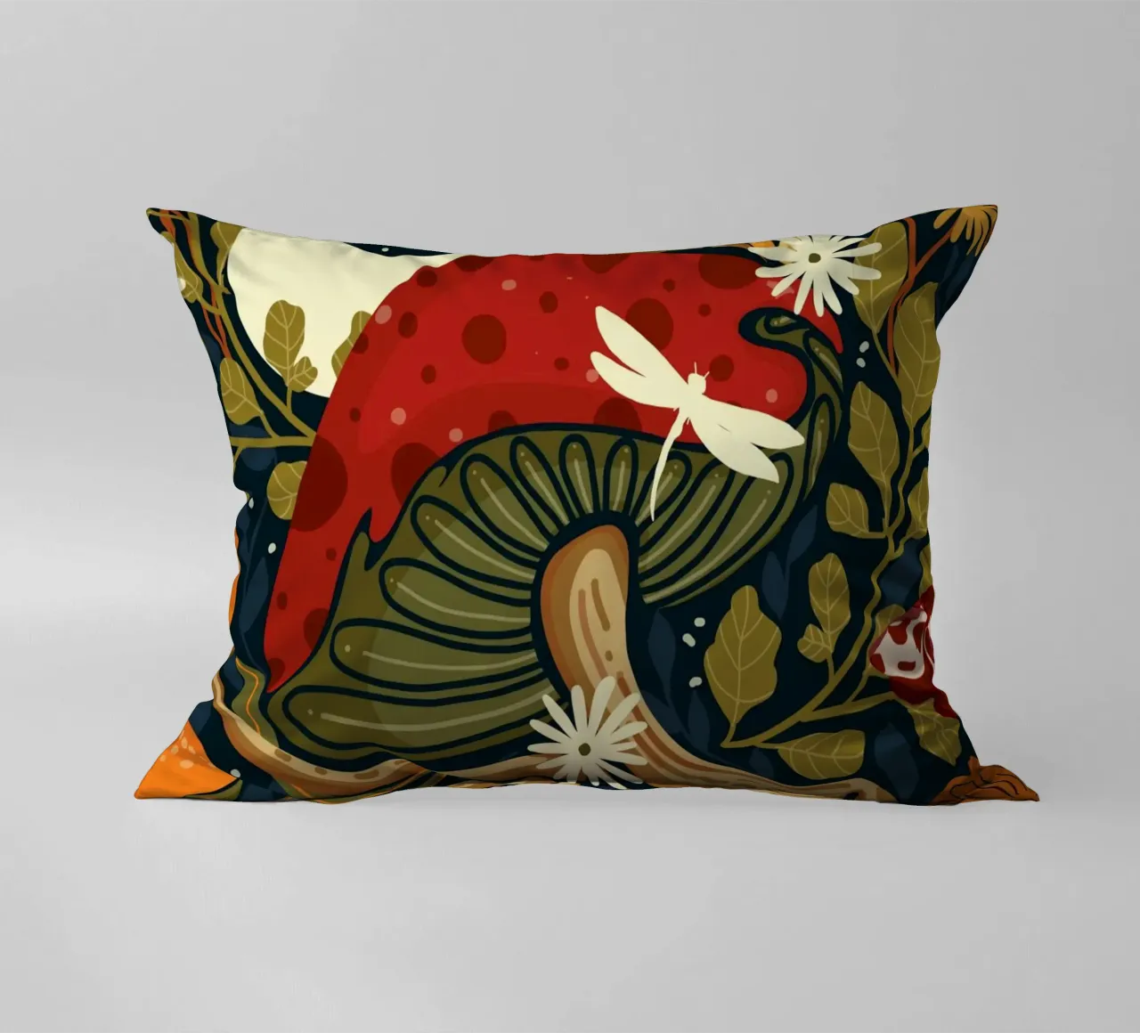 Terra dei funghi d'epoca cuscino da Mitalim Designs
