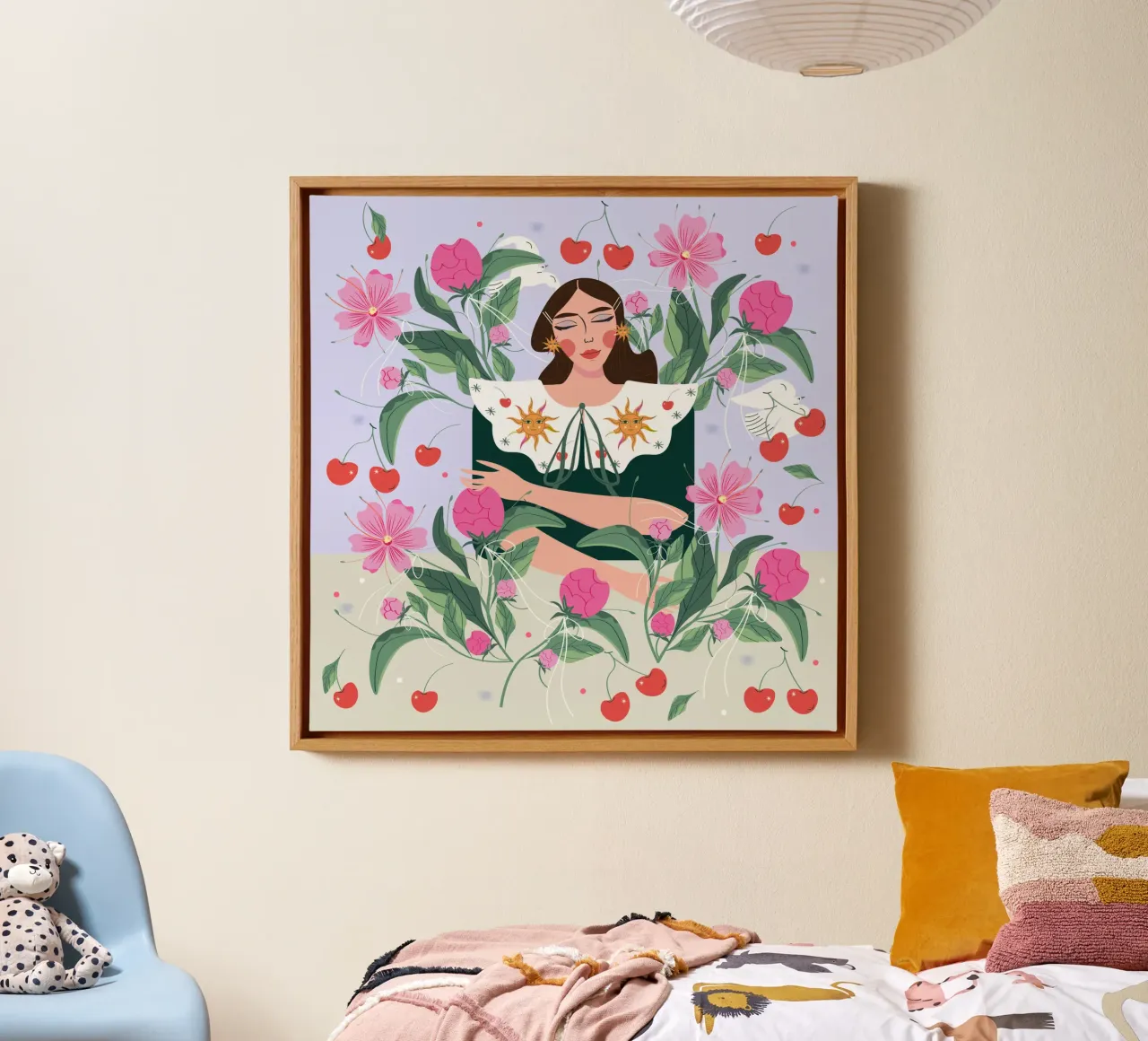 Amore di maggio tela con Cornice a cassetta da Silvie Illustration