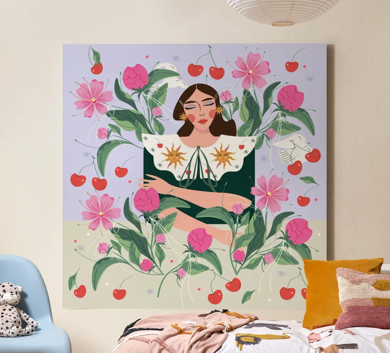 Amore di maggio tela con Cornice a cassetta da Silvie Illustration