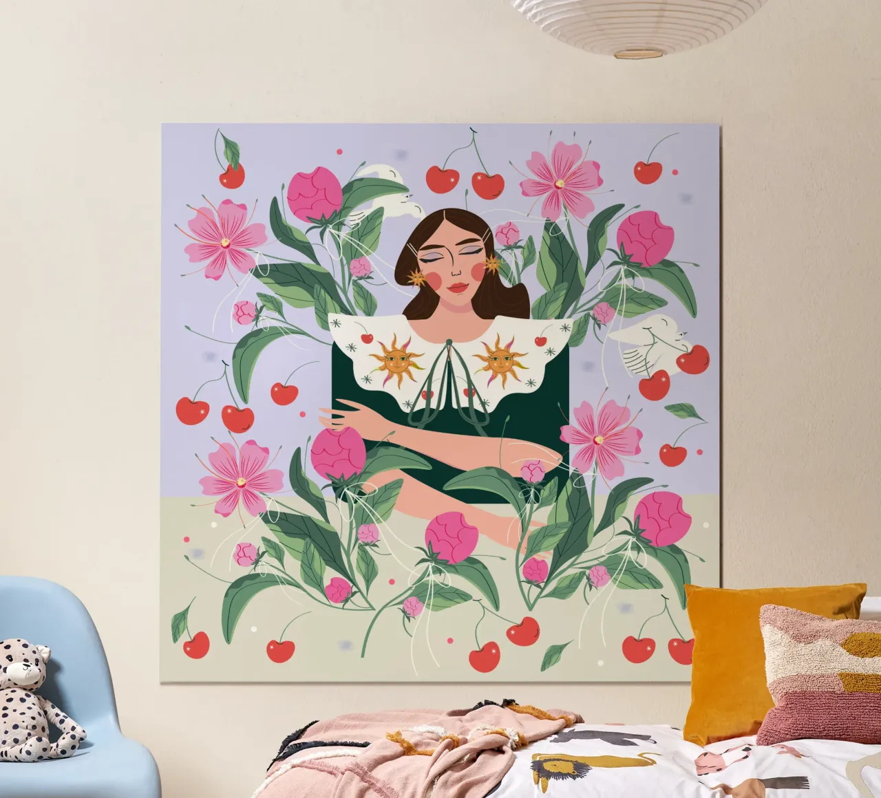 Amore di maggio poster con telaio in alluminio da Silvie Illustration