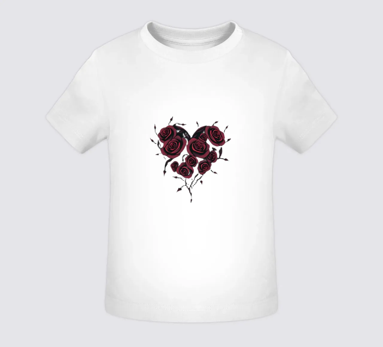 Prachtig hartvormig arrangement van rode rozen baby t-shirt van DesignDoodle