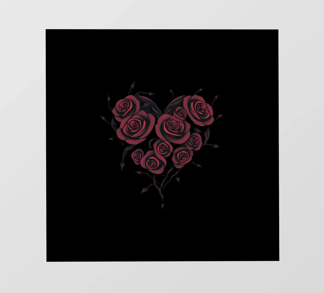 Bellissima composizione di rose rosse a forma di cuore pellicola backlit da DesignDoodle